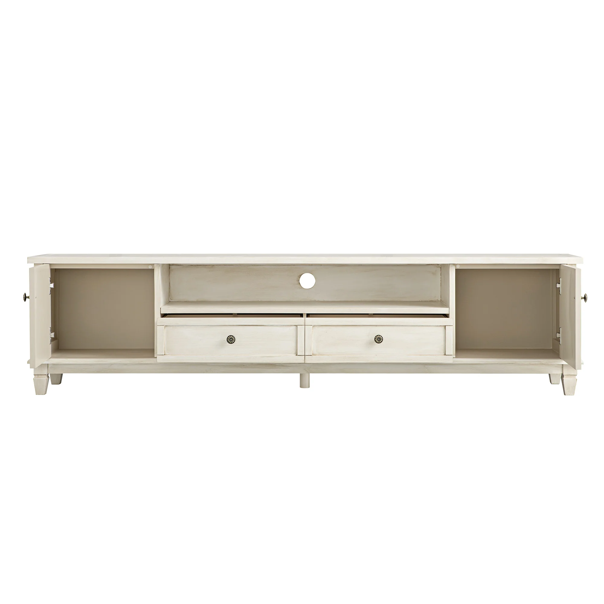 Chantilly Whitewashed 200cm Wide TV Unit - Image 11