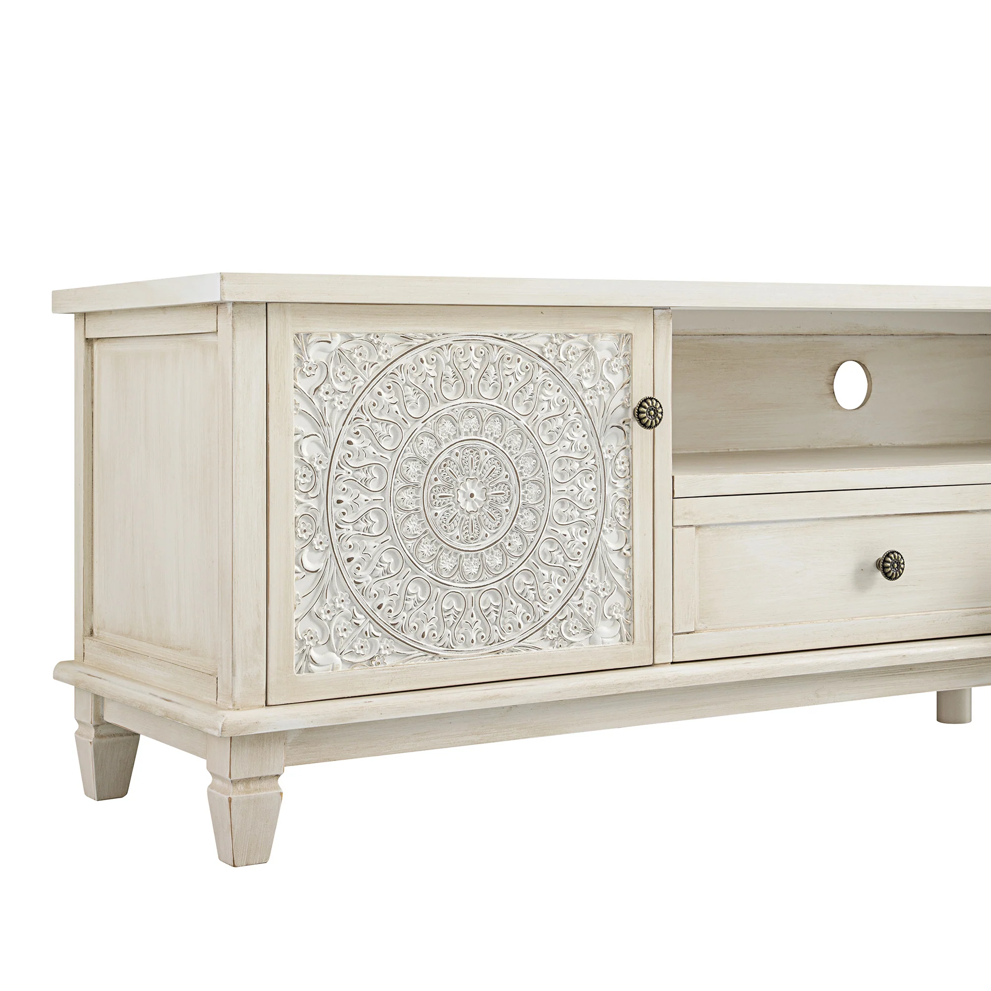 Chantilly Whitewashed 200cm Wide TV Unit - Image 16