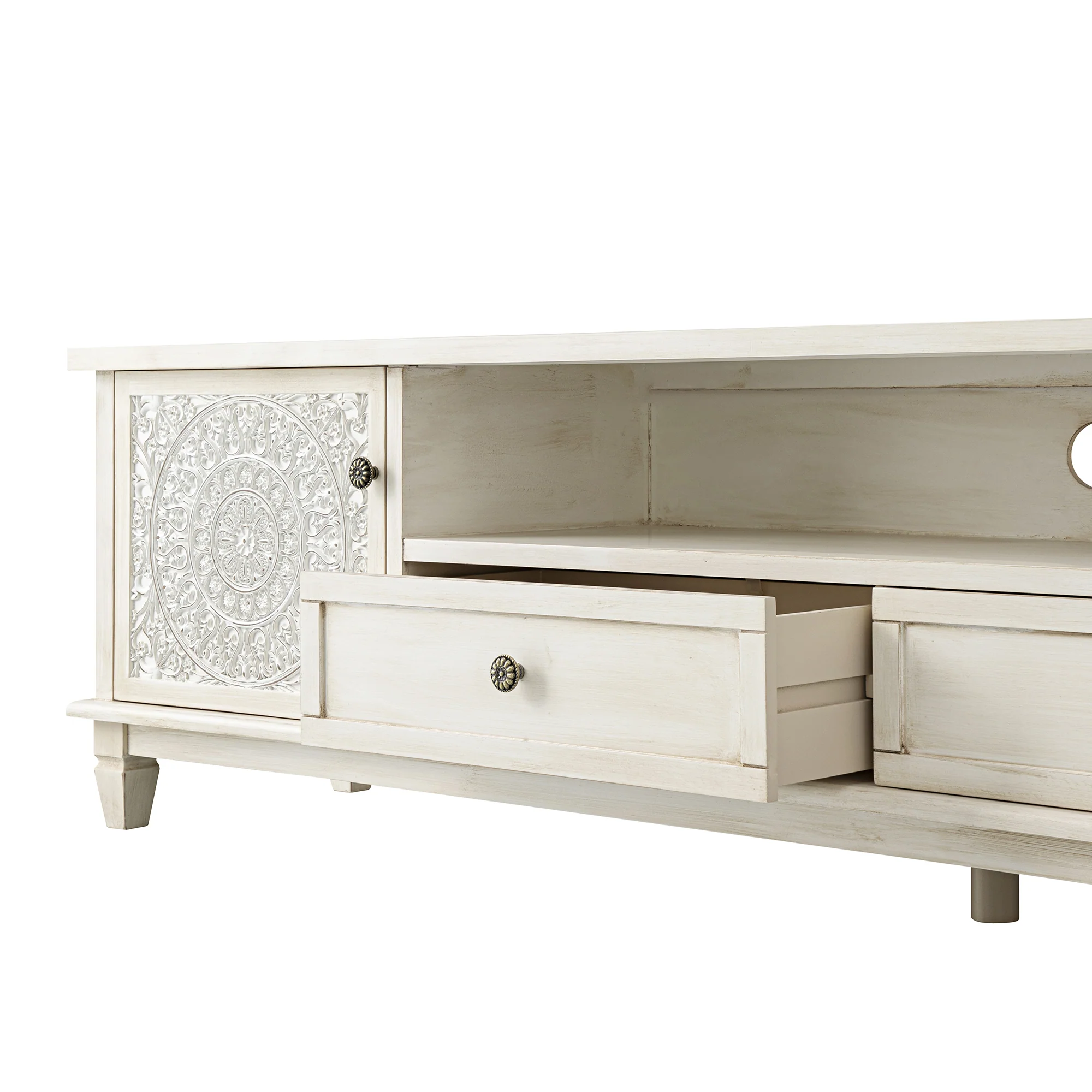 Chantilly Whitewashed 200cm Wide TV Unit - Image 17