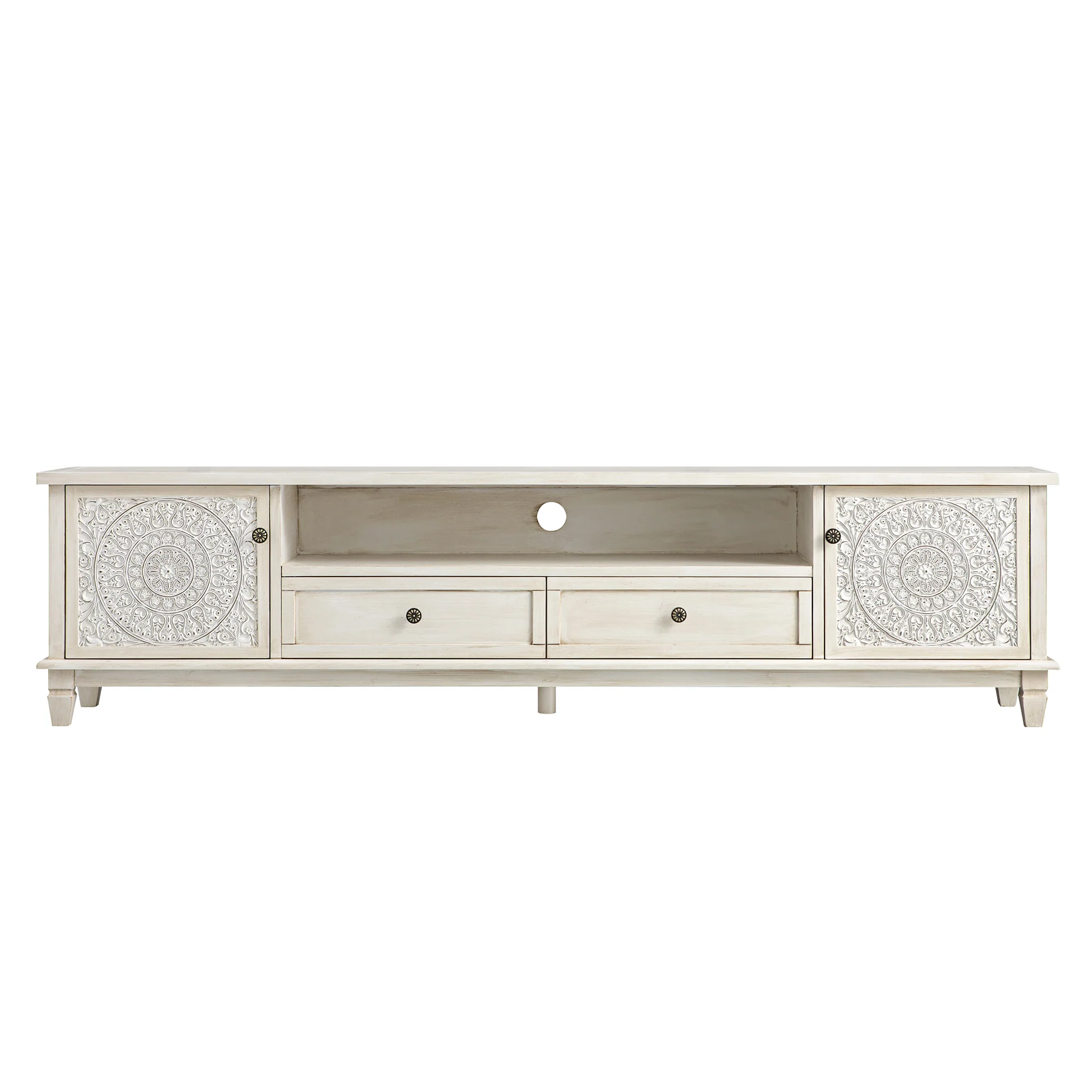 Chantilly Whitewashed 200cm Wide TV Unit - Image 8