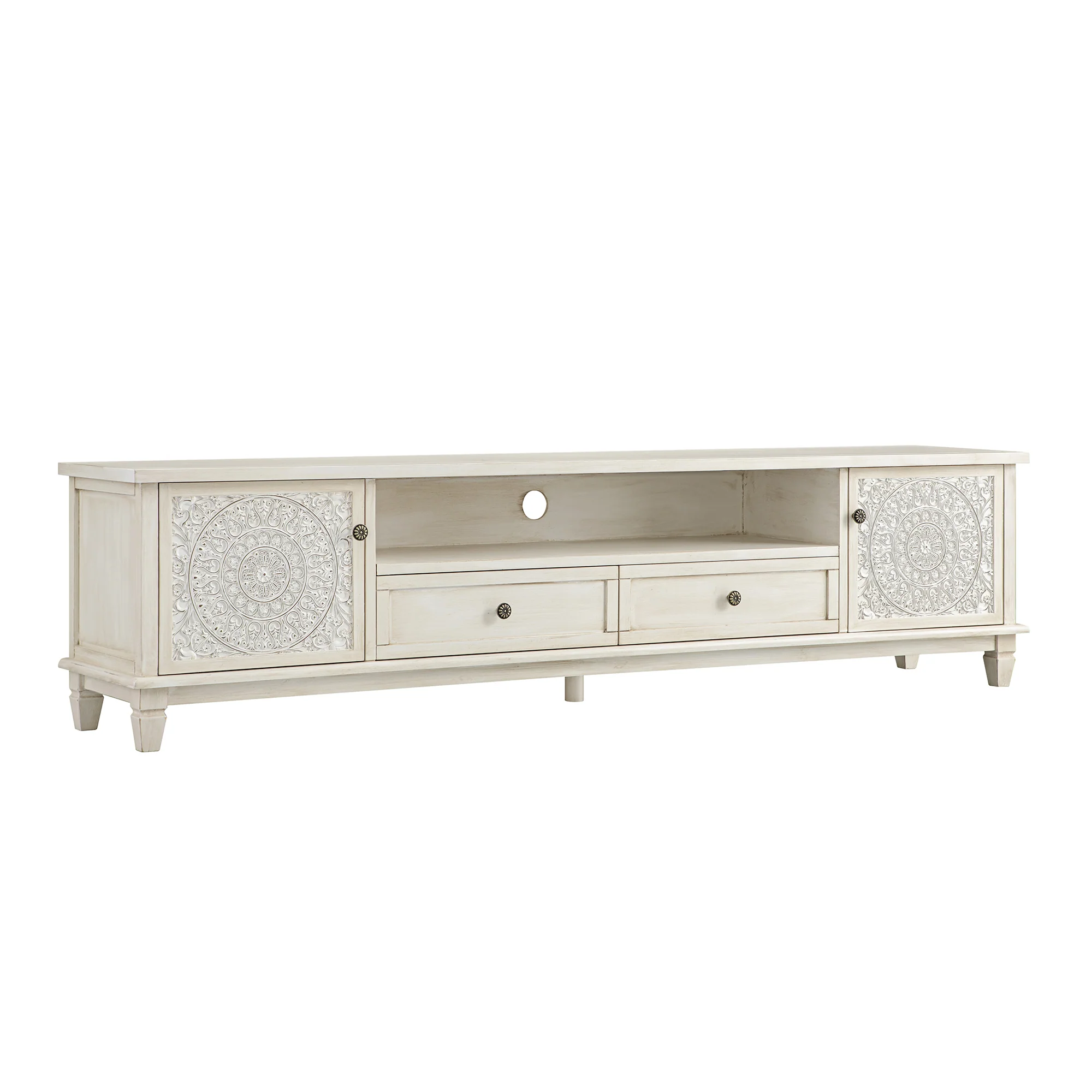 Chantilly Whitewashed 200cm Wide TV Unit - Image 9