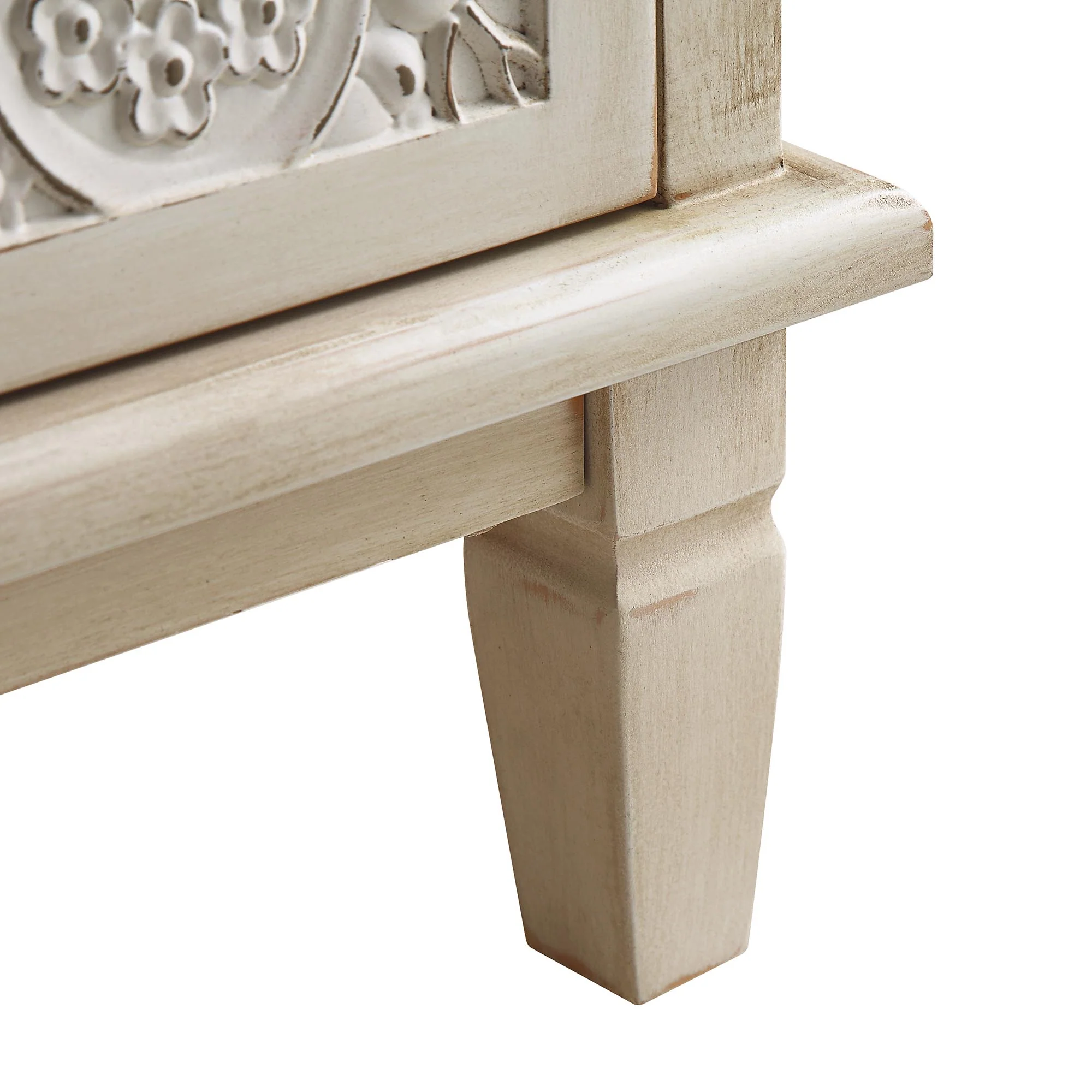 Chantilly Whitewashed Carved 3 over 4 Drawer Chest - Image 14