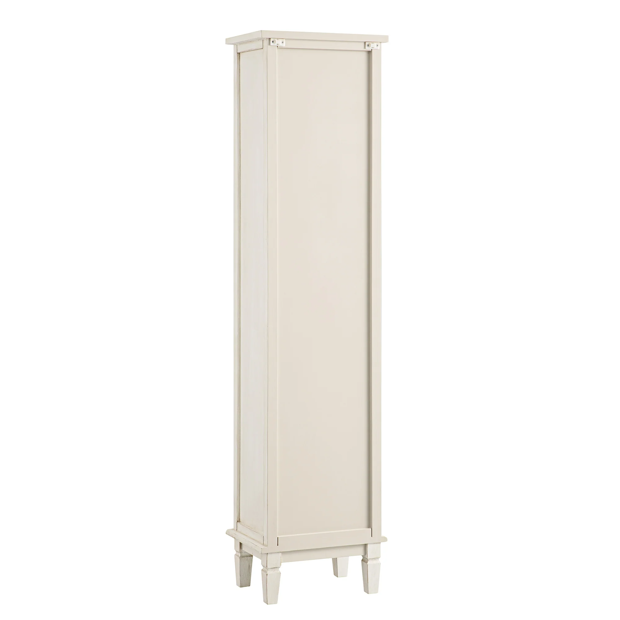 Chantilly Whitewashed Carved Bathroom Tallboy Cabinet - Image 13
