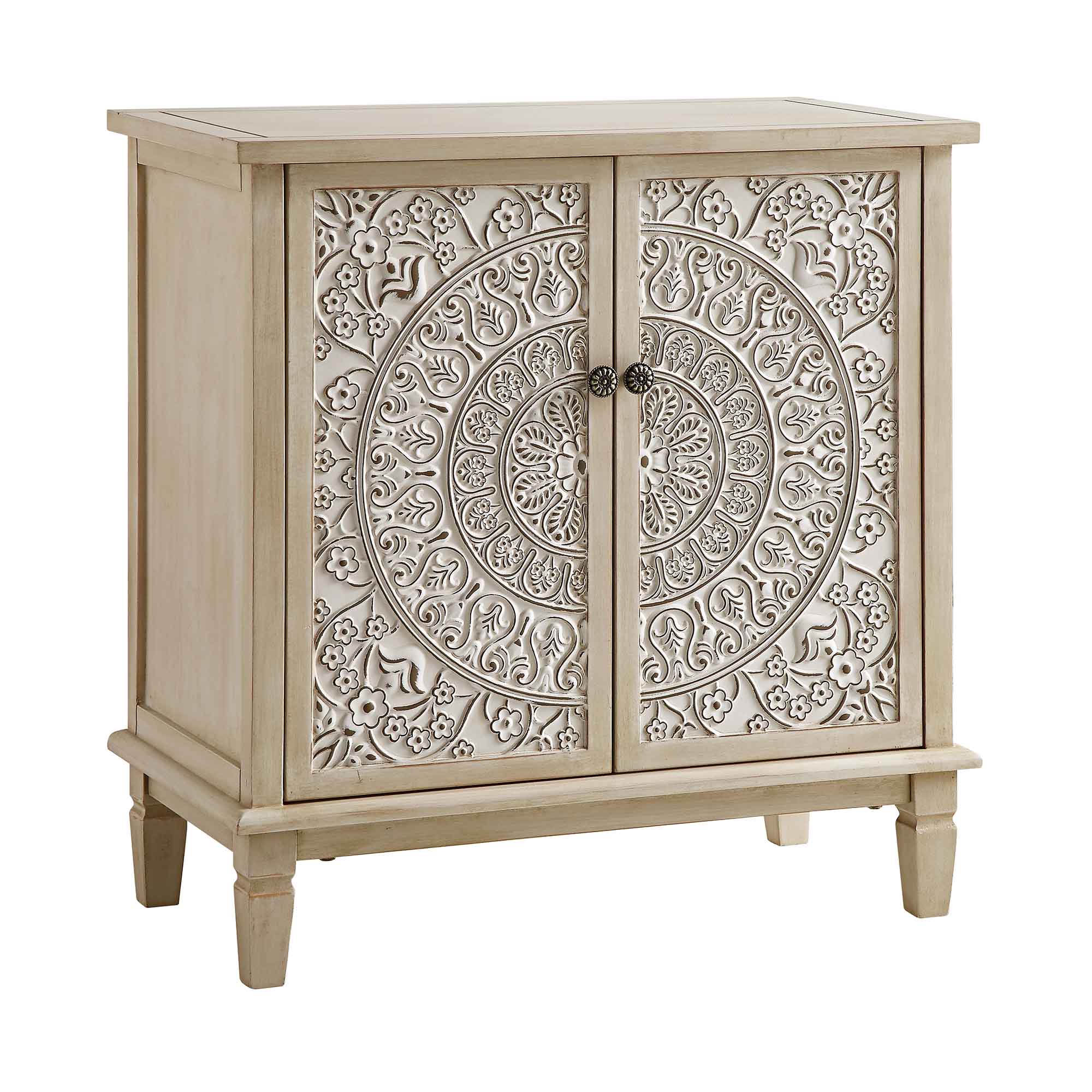 Chantilly Whitewashed Carved Small Sideboard - Image 5