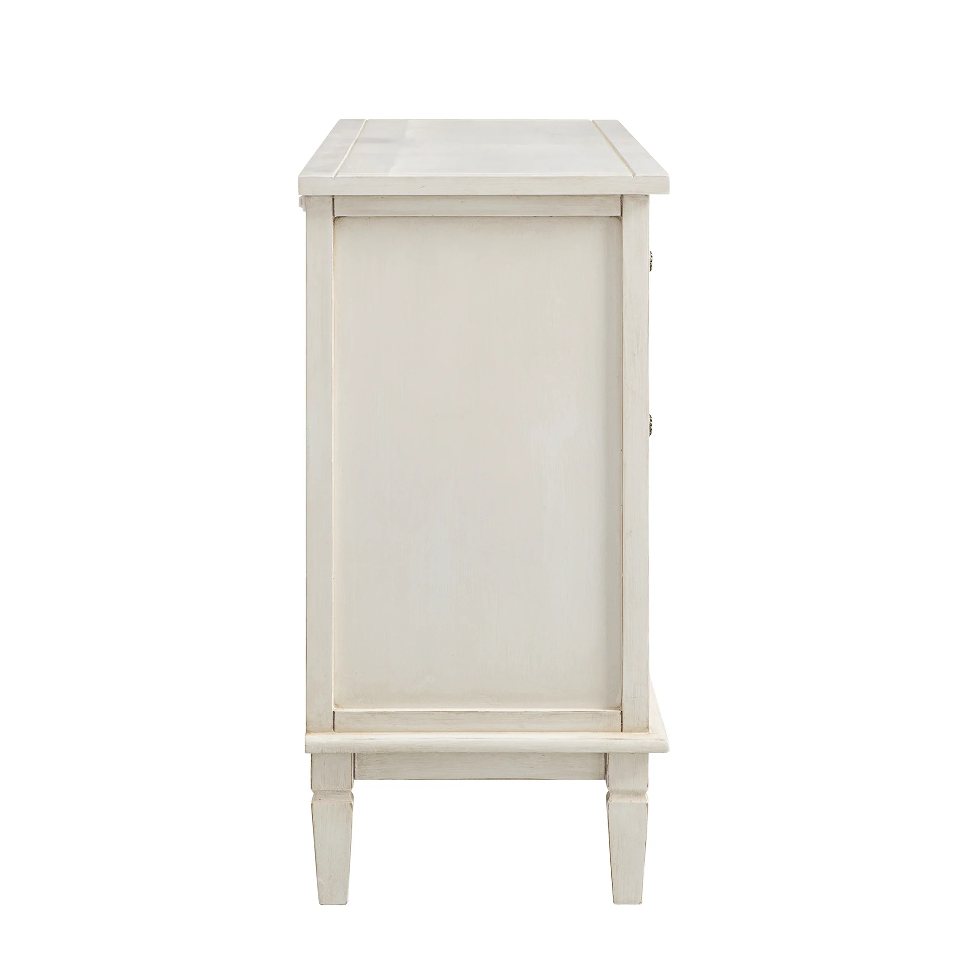 Chantilly Whitewashed Carved Wide 6 Drawer Chest - Image 11