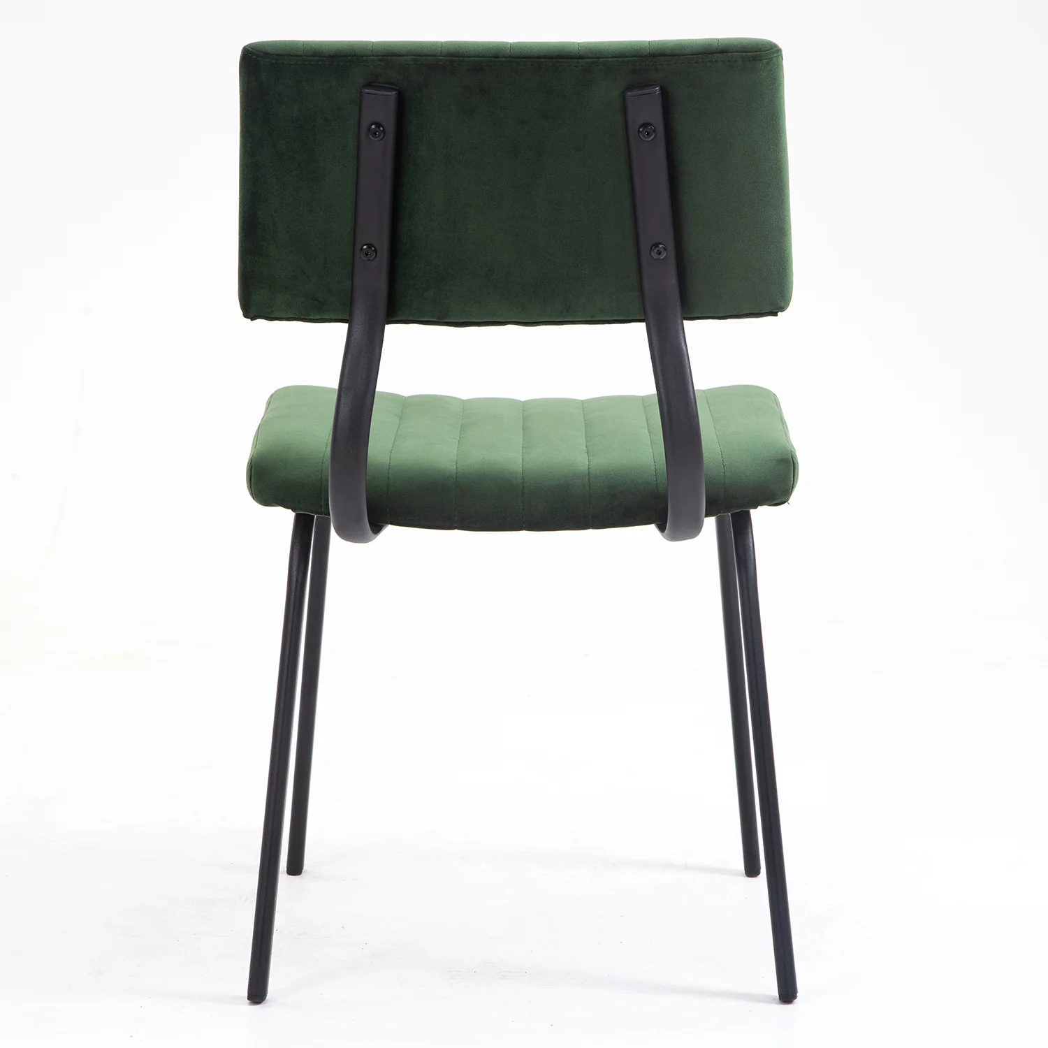Charlecote Set of 2 Fluted Dining Chairs (Dark Green Velvet) - Image 8