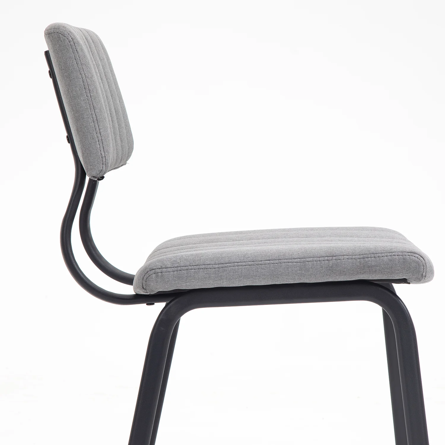 Charlecote Set of 2 Fluted Dining Chairs (Light Grey Linen) - Image 12