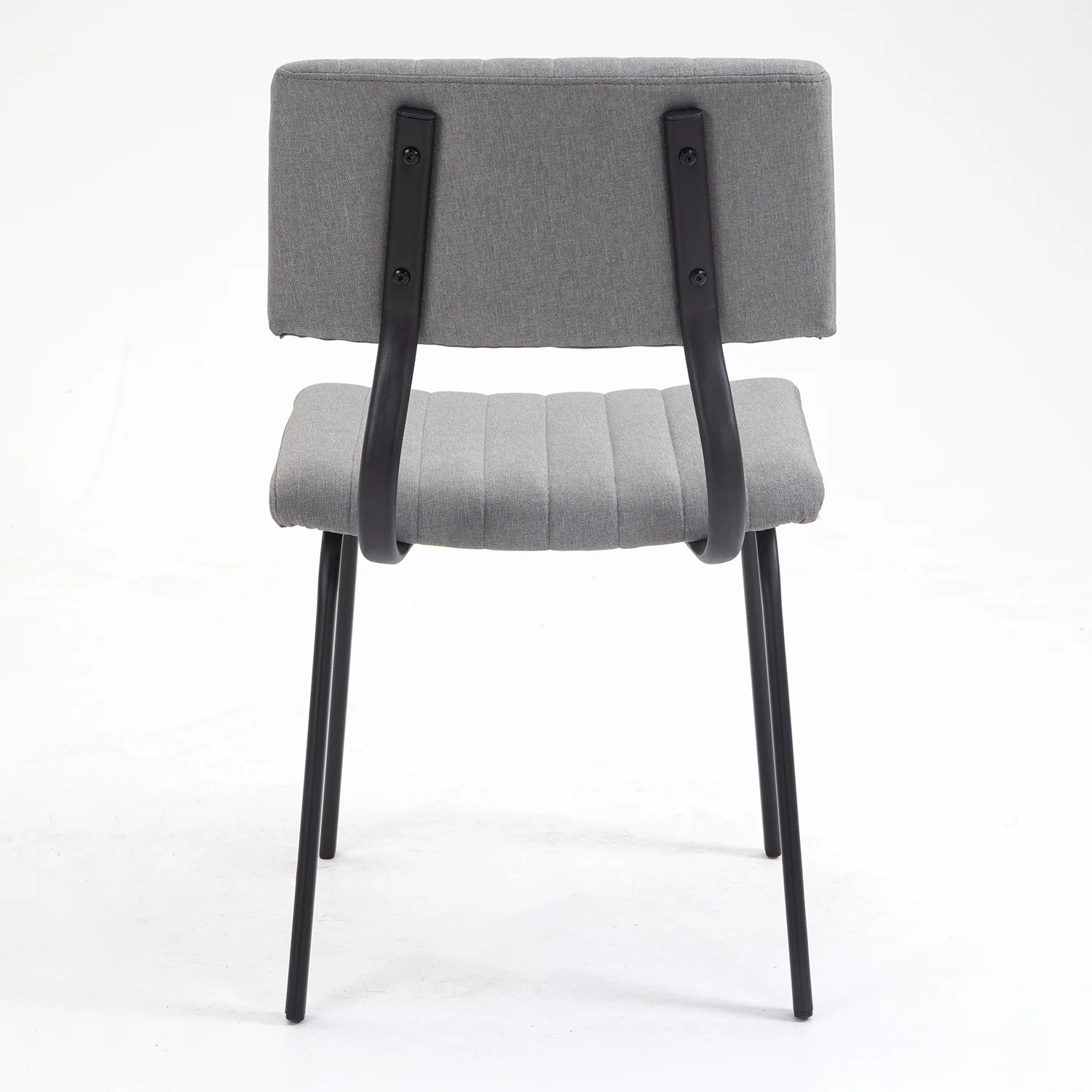 Charlecote Set of 2 Fluted Dining Chairs (Light Grey Linen) - Image 9