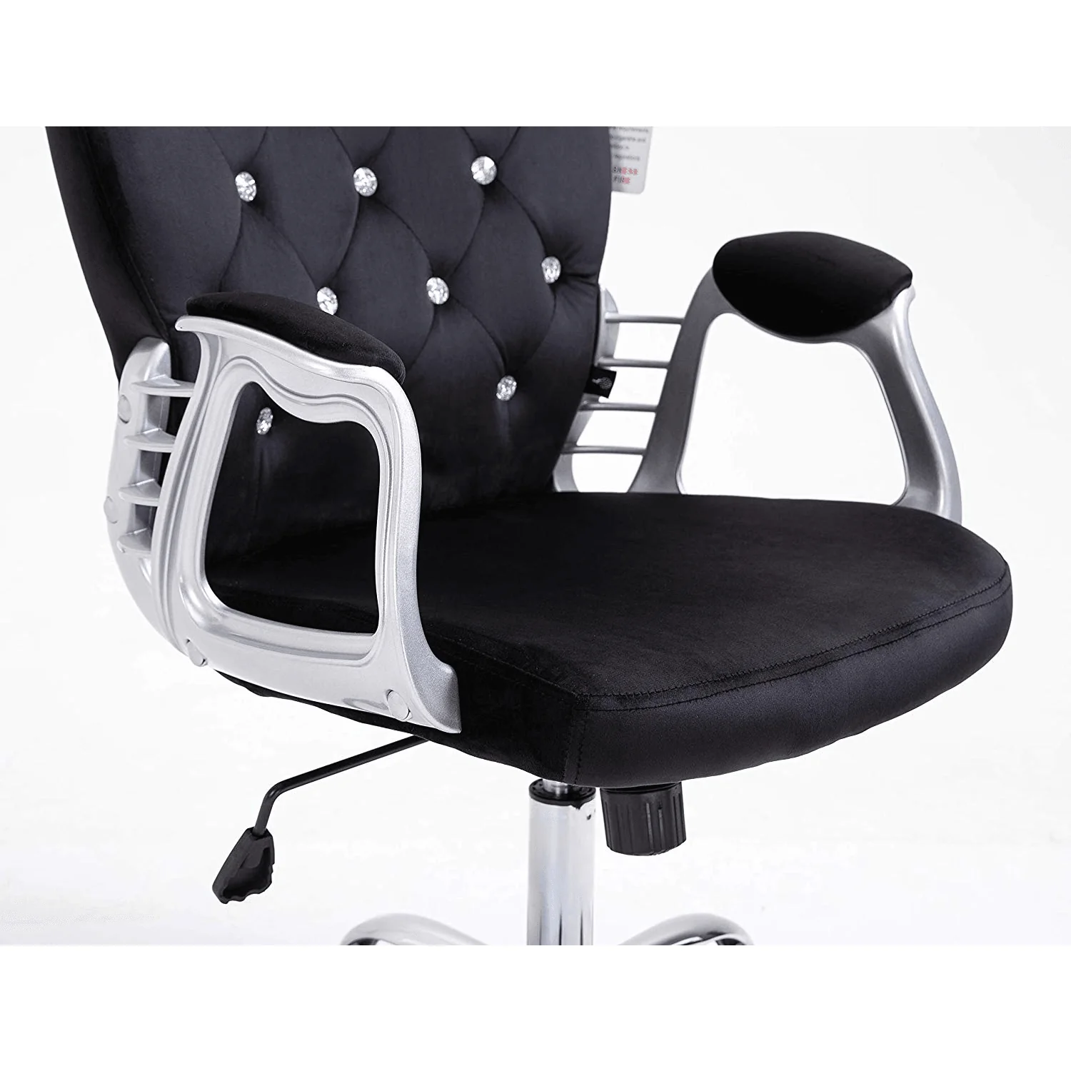 Black Velvet Chesterfield Swivel Chair - Image 6