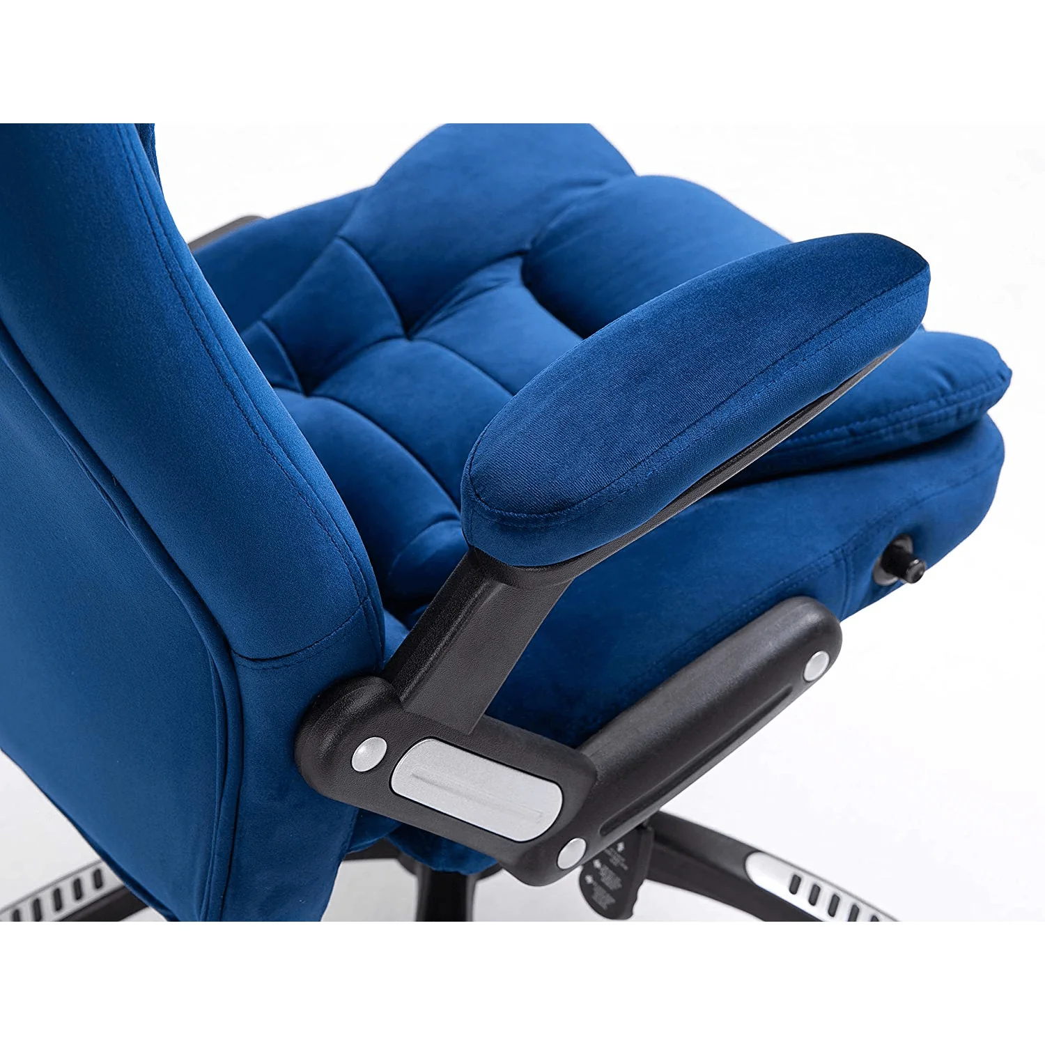 Executive Recline Extra Padded Office Chair Standard, MO17 Blue Velvet - Image 9