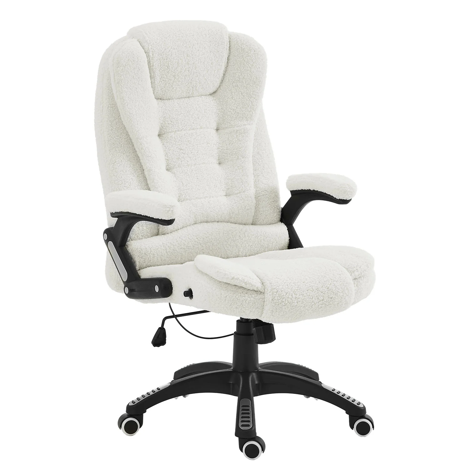 Executive Recline Extra Padded Office Chair Standard, MO17 White Teddy - Image 2