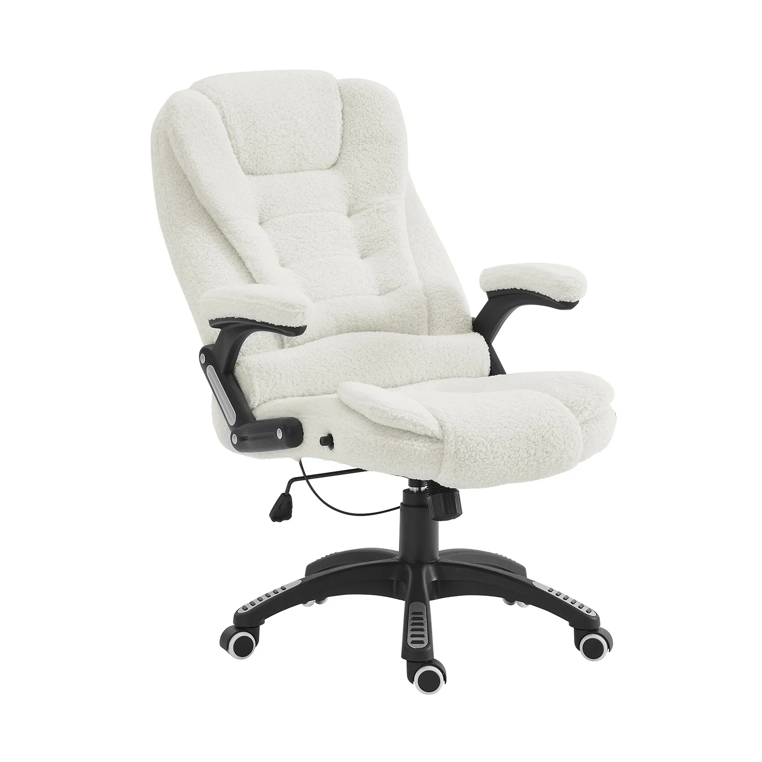 Executive Recline Extra Padded Office Chair Standard, MO17 White Teddy - Image 6