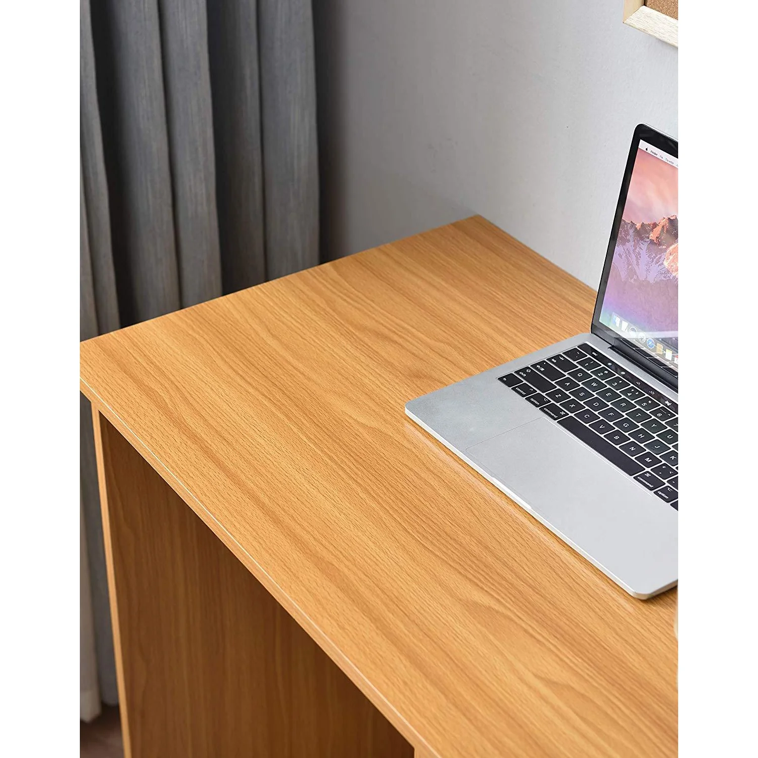 Cherry Tree Furniture MERV Computer Desk Home Office Desk with Drawer Beech Colour - Image 6