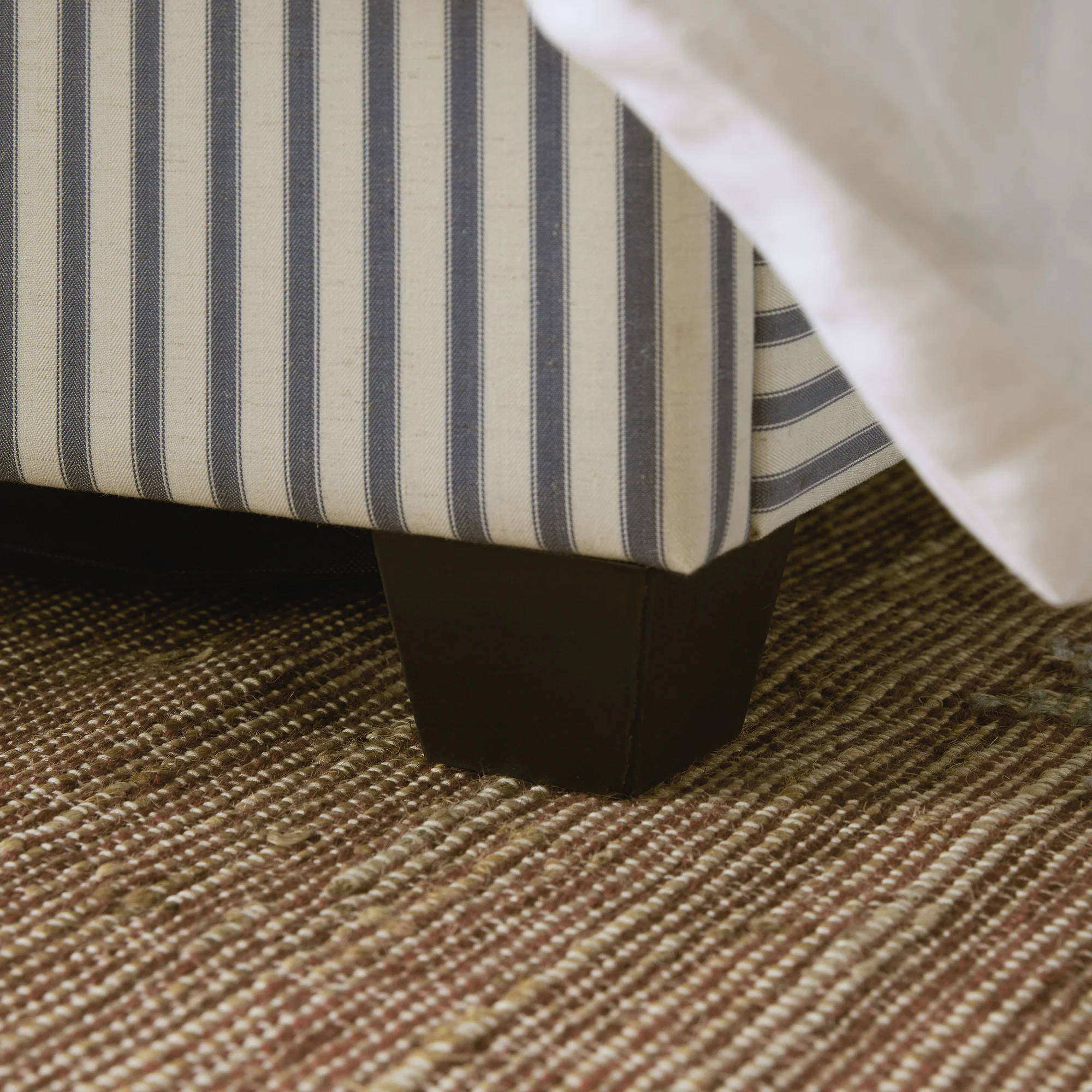 Chilworth Upholstered Ottoman Storage Bed, Blue Stripe Linen Blend - Image 10