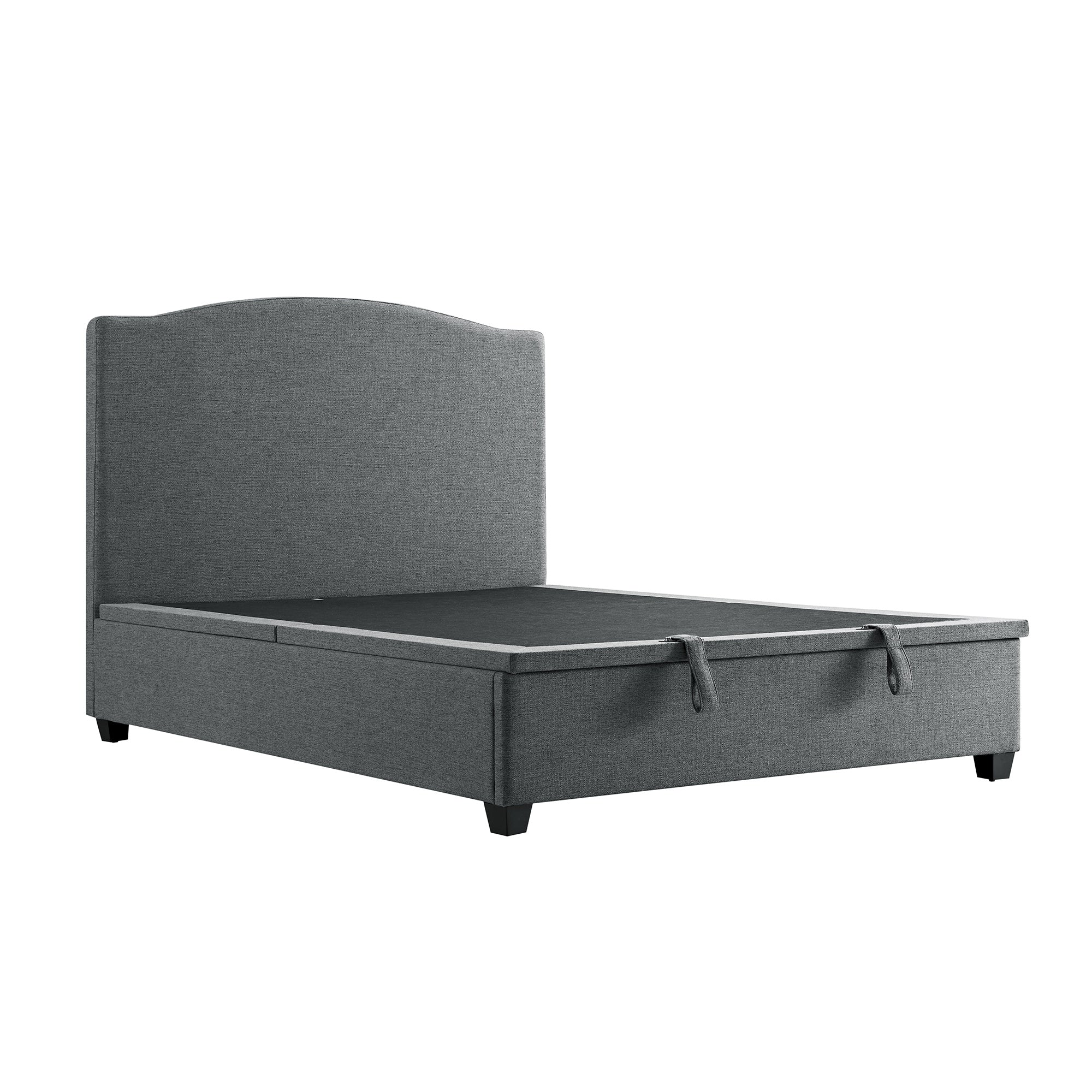 Chilworth Upholstered Ottoman Storage Bed, Dark Grey Weave Fabric - Image 10
