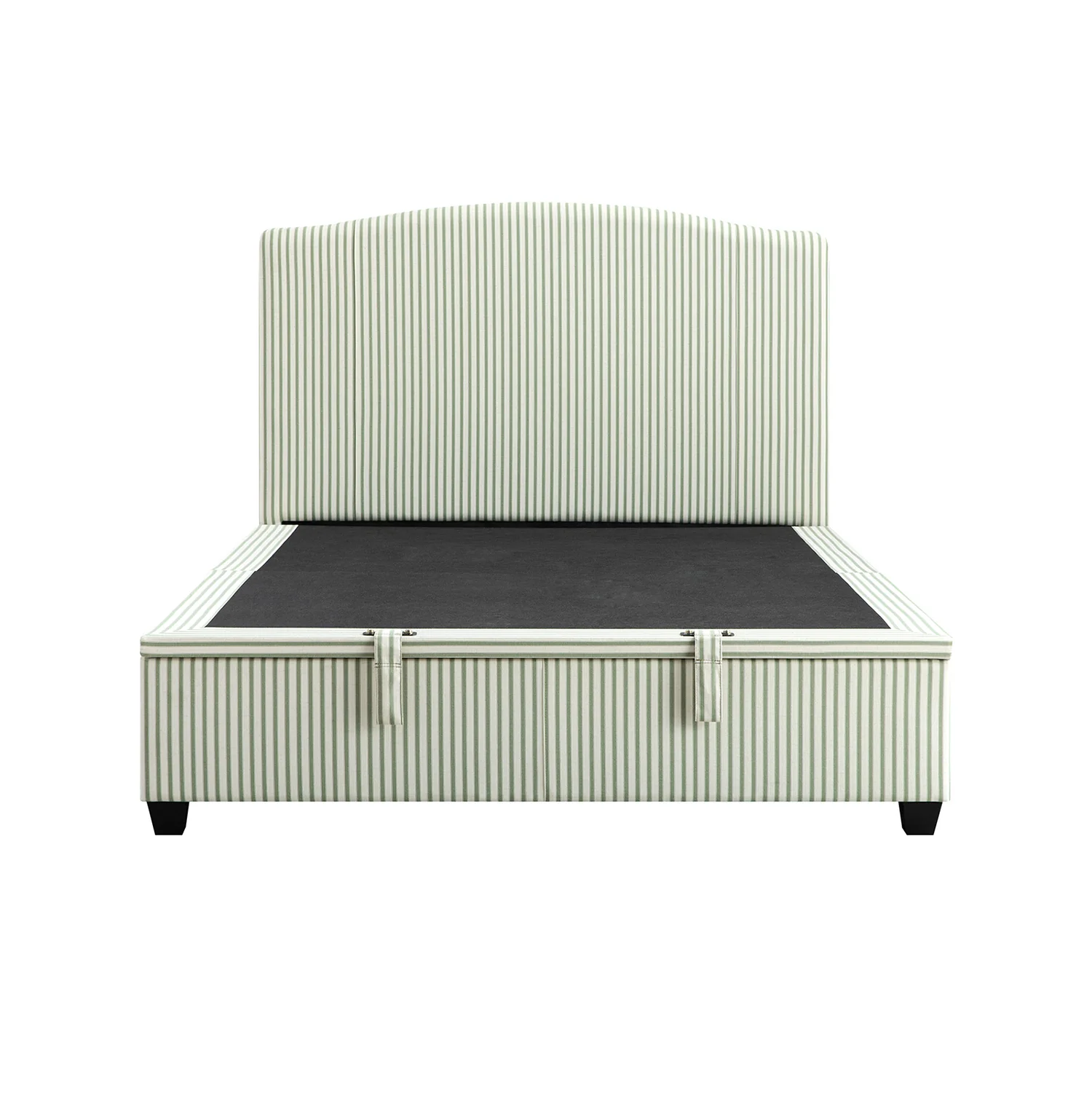 Chilworth Upholstered Ottoman Storage Bed, Green Stripe Linen Blend - Image 8