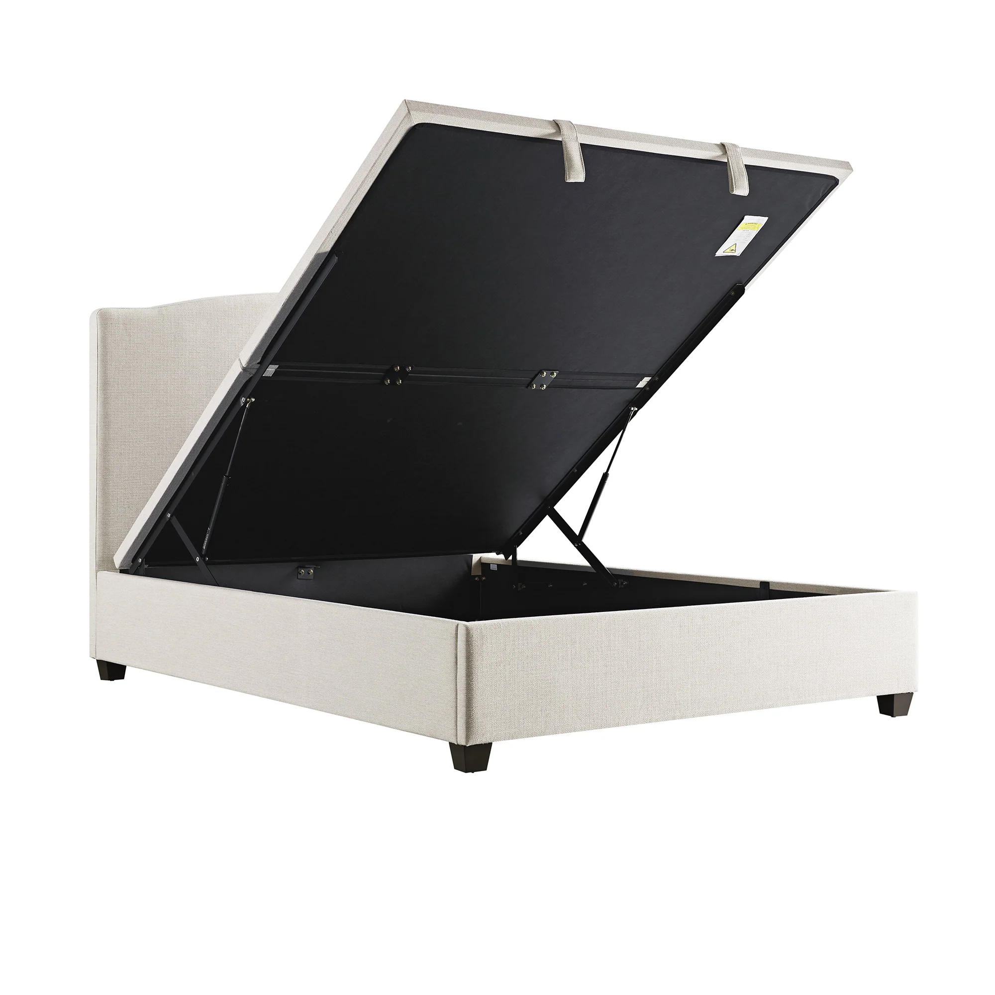 Chilworth Upholstered Ottoman Storage Bed, Ivory Weave Fabric - Image 12
