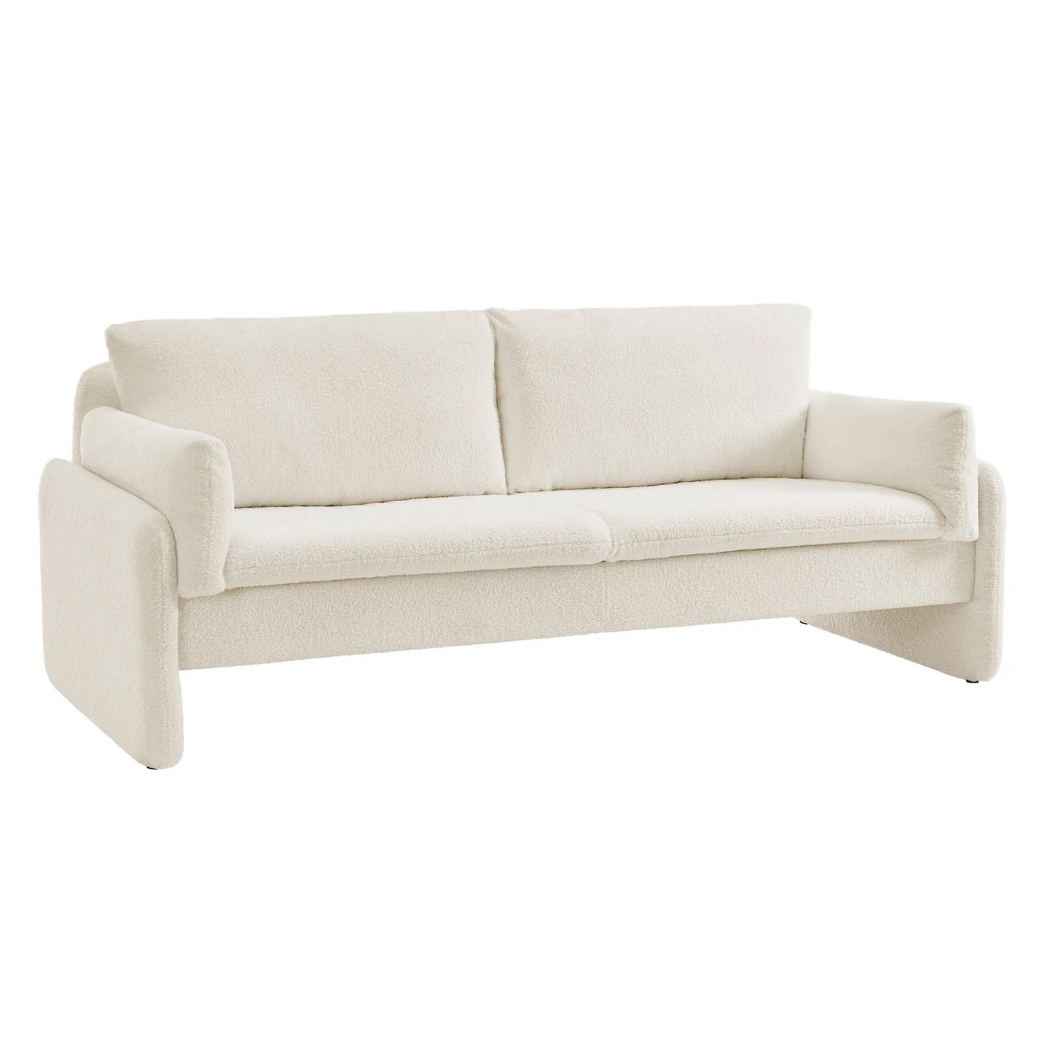 Clapham 3-Seater Ecru Boucle Sofa - Image 5