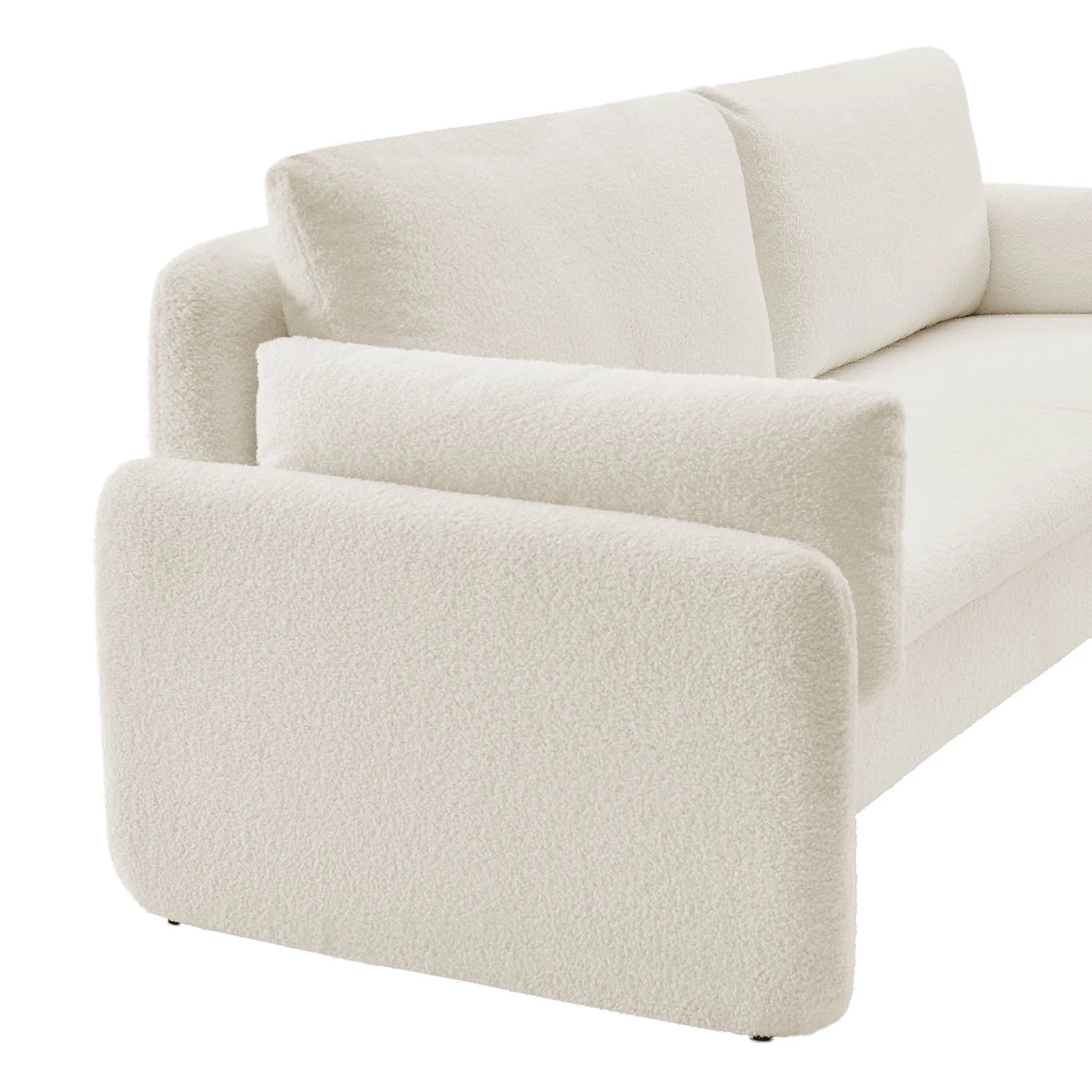 Clapham 3-Seater Ecru Boucle Sofa - Image 8
