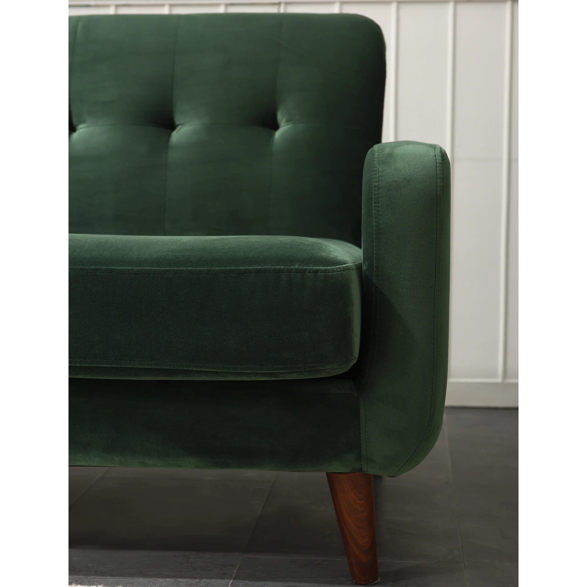 Clarence Sofa Range in Green Velvet - Image 7