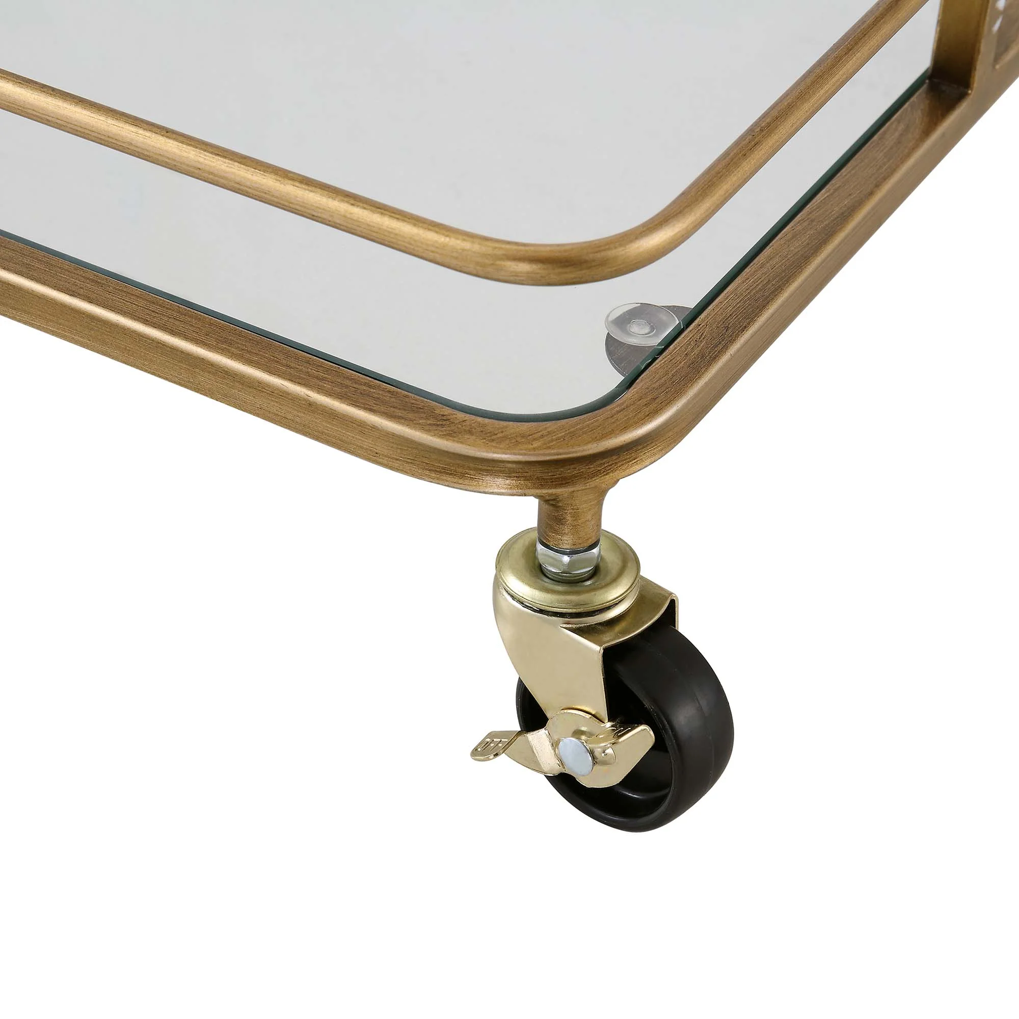 Clementine Antique Brass Effect Drink Trolley - Image 8