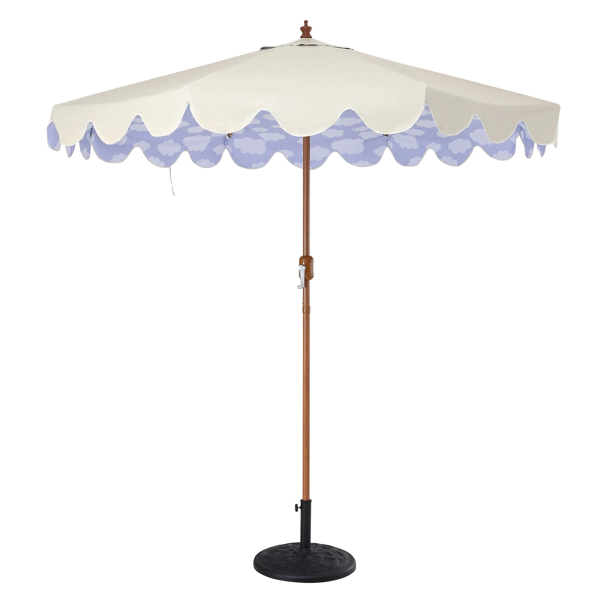 Cloud Pattern 2.6M Octagonal Tassel Parasol with Aluminium Tilt - Image 4