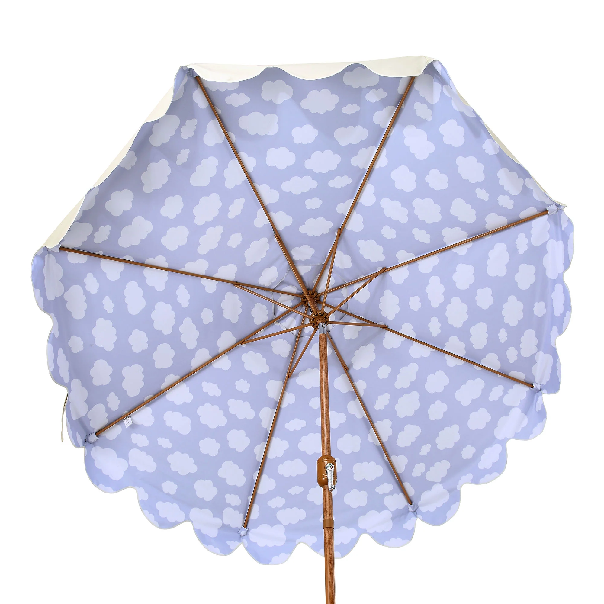 Cloud Pattern 2.6M Octagonal Tassel Parasol with Aluminium Tilt - Image 9