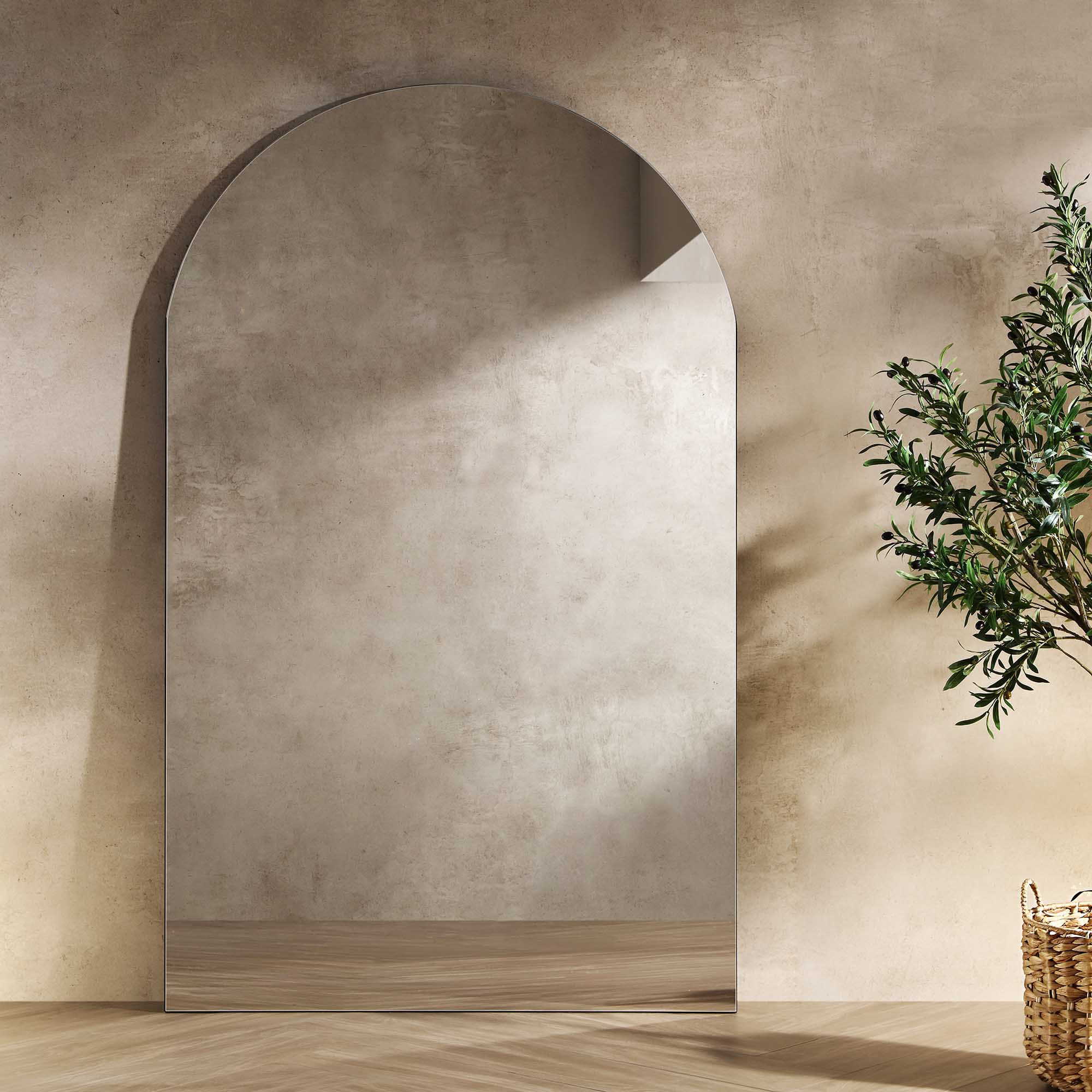 Concord Arched Frameless Full Length Extra Large Mirror 180cm x 110cm - Image 2