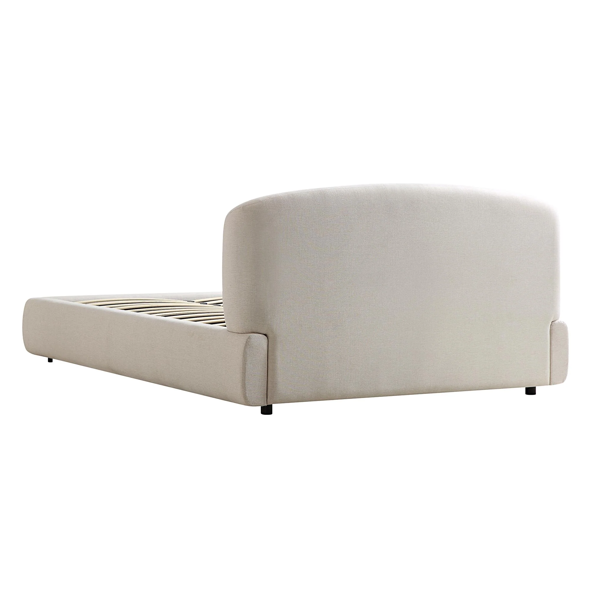 Constance Winged Headboard Ottoman Storage Bed, Beige Linen - Image 11