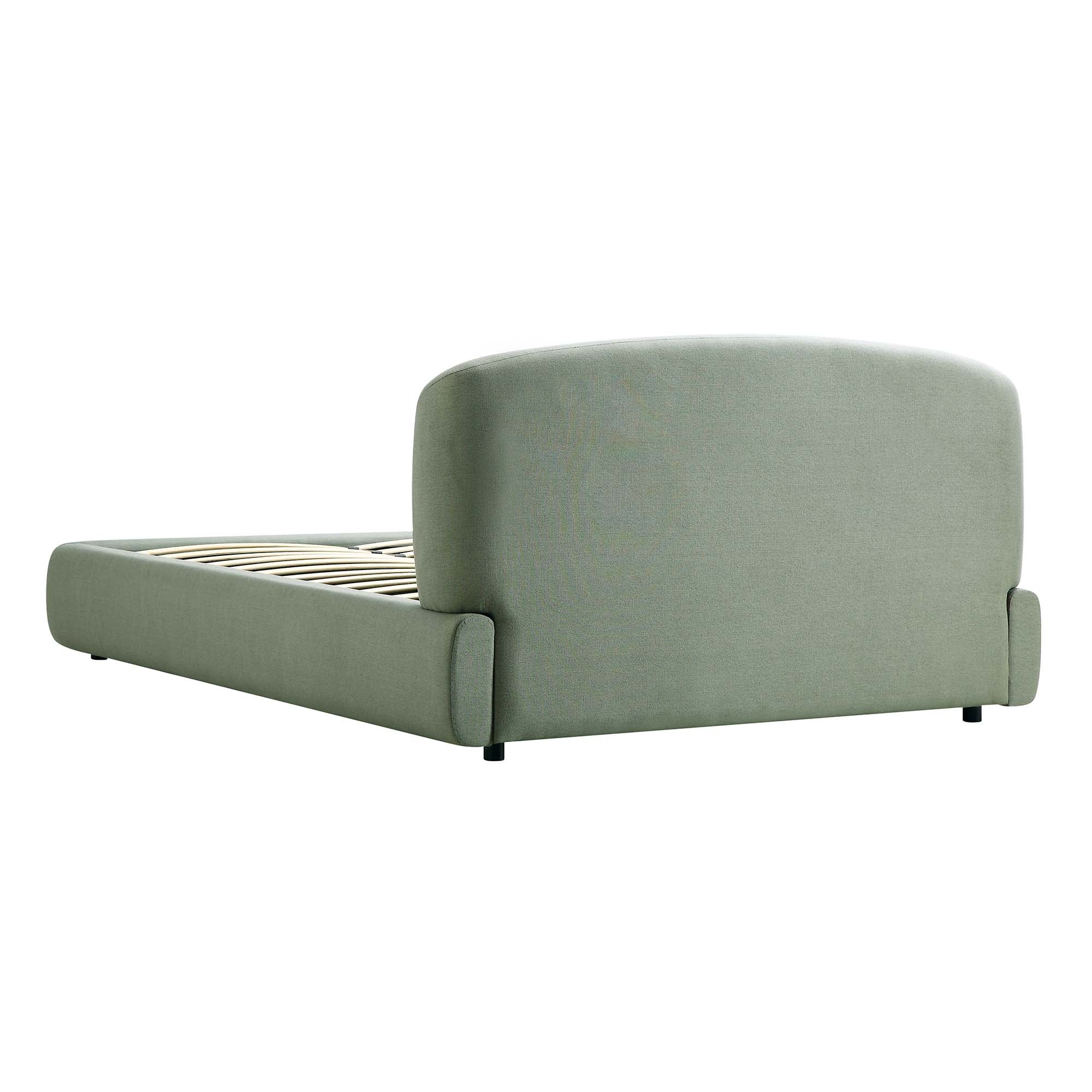 Constance Winged Headboard Ottoman Storage Bed, Olive Linen - Image 11