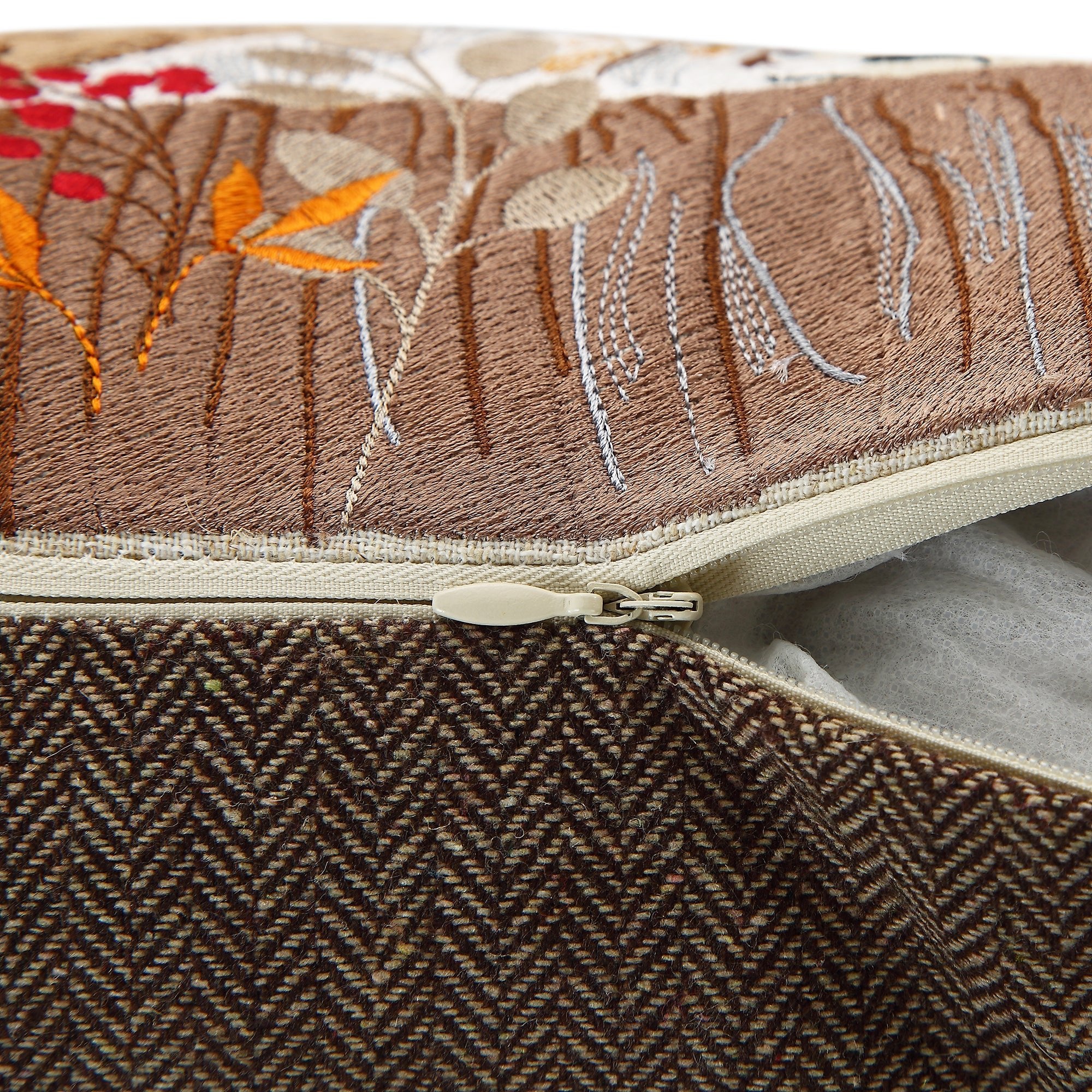 Country Collection Owl Embroidered Linen Blend Cushion - Image 8