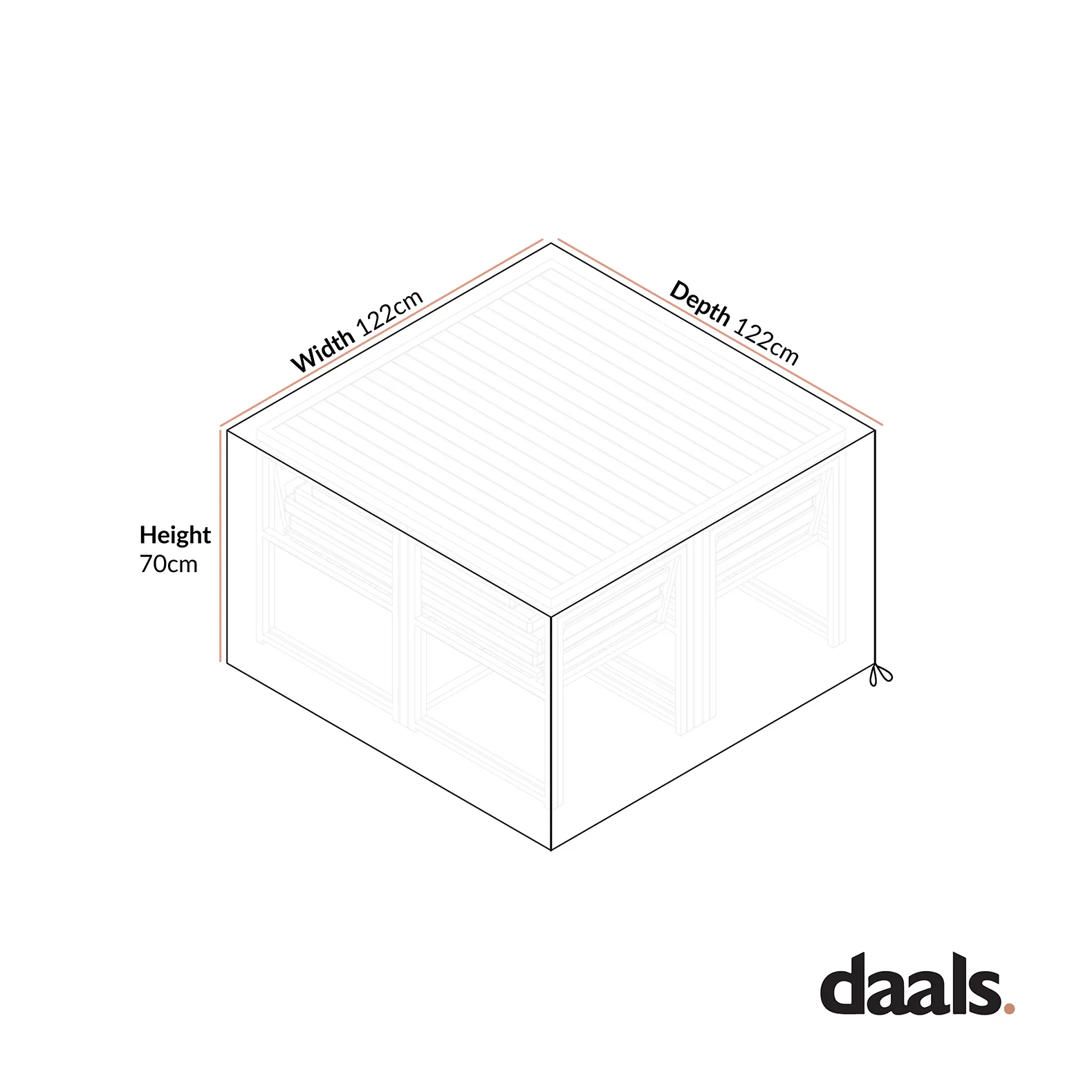 Cover for Albany Aluminium Cube Dining Set - Image 3