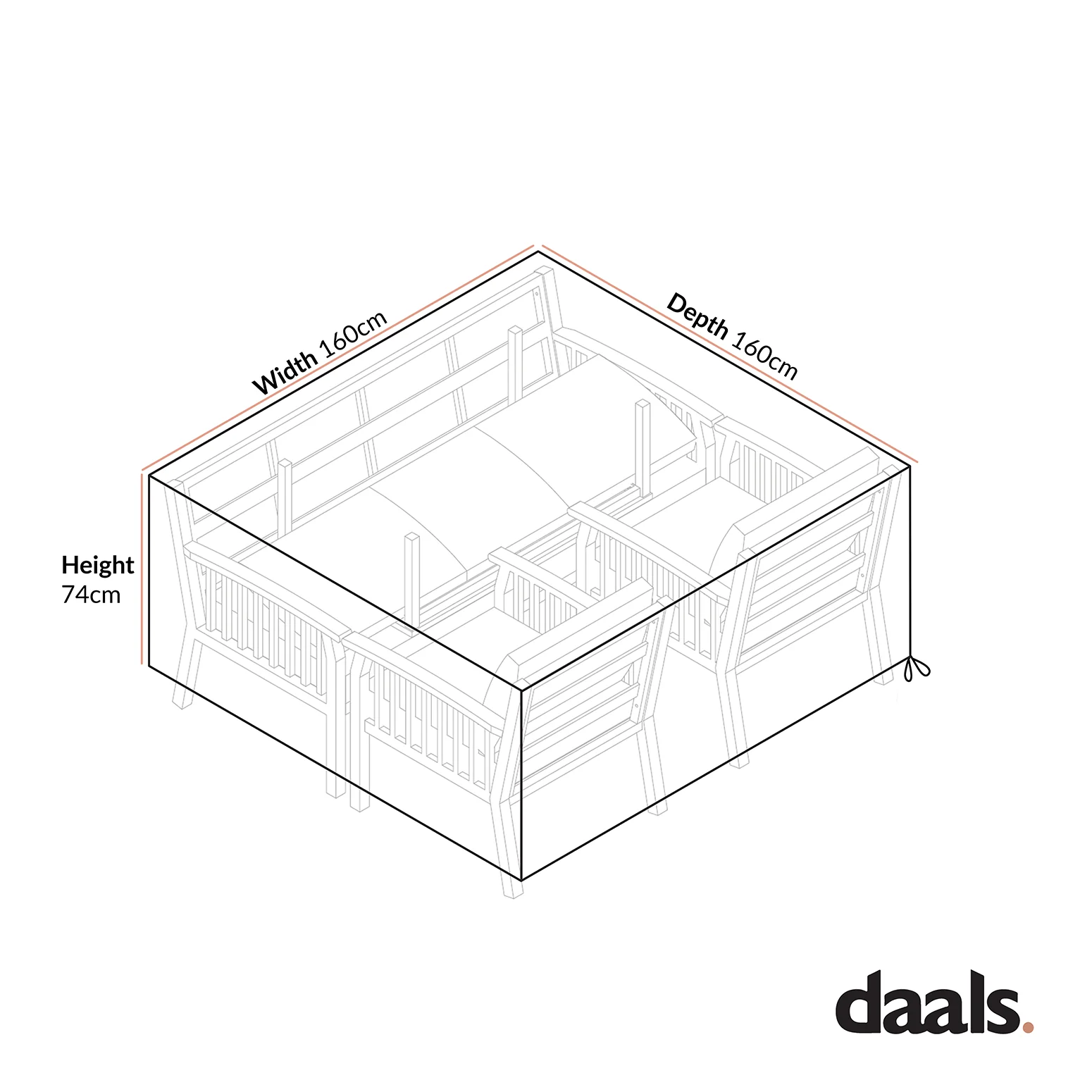 Cover for Earlswood Aluminium Sofa Set with Coffee Table - Image 3