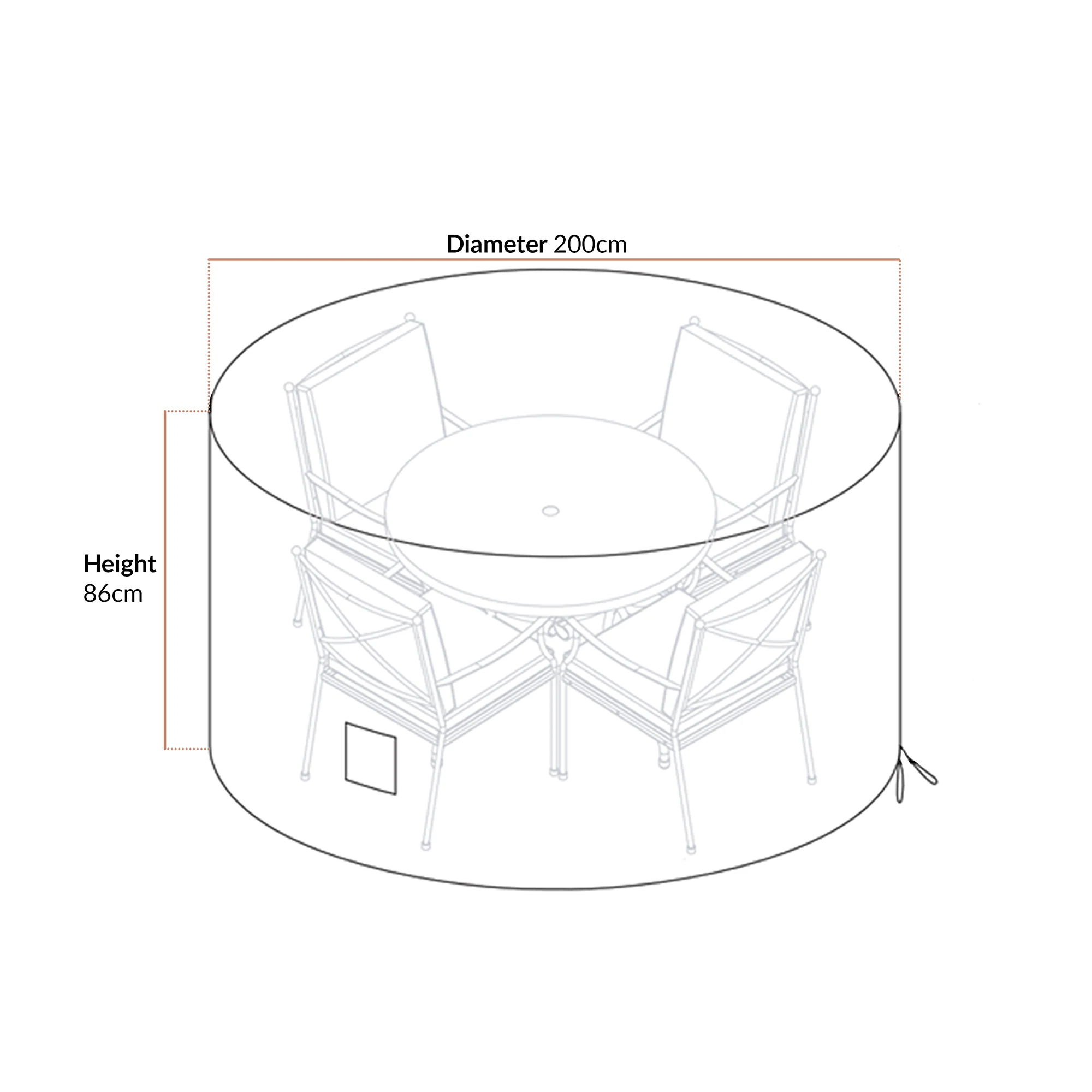 Cover for Haymes 4-Seater Round Dining Set - Image 3