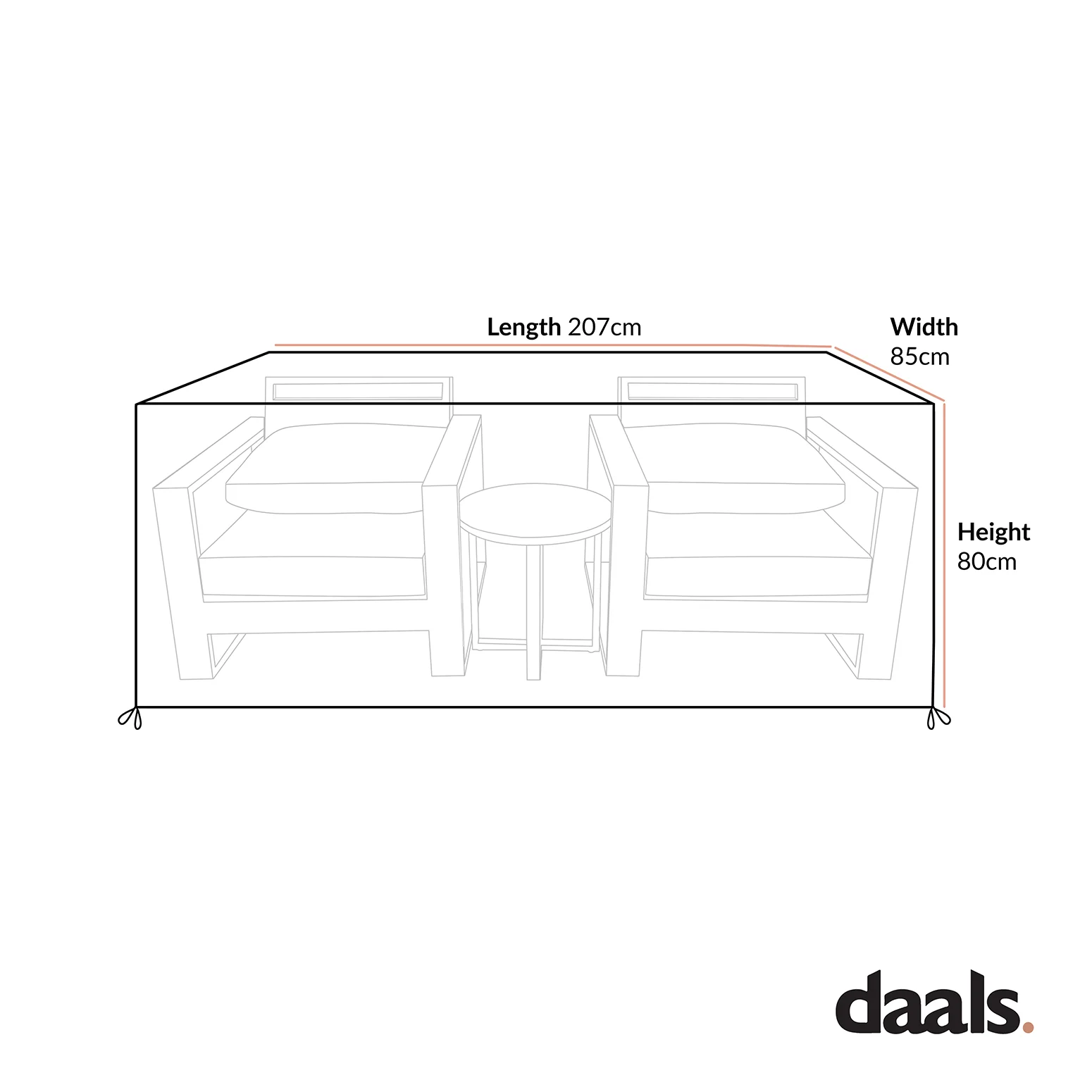 Cover for Montrose Aluminium Outdoor Bistro Set - Image 4
