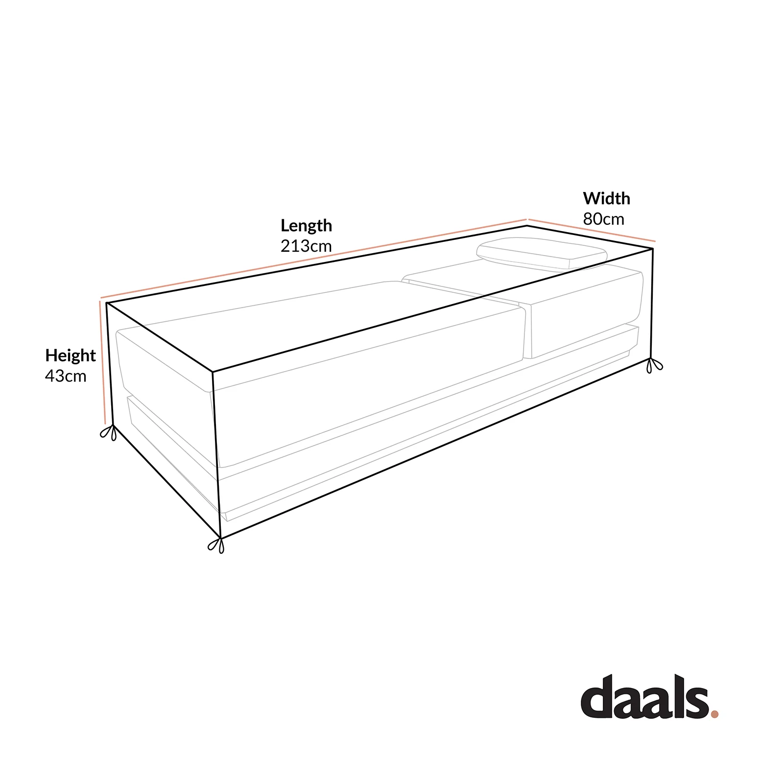 Cover for Pedra Rope and Aluminium Outdoor Sun Lounger - Image 4