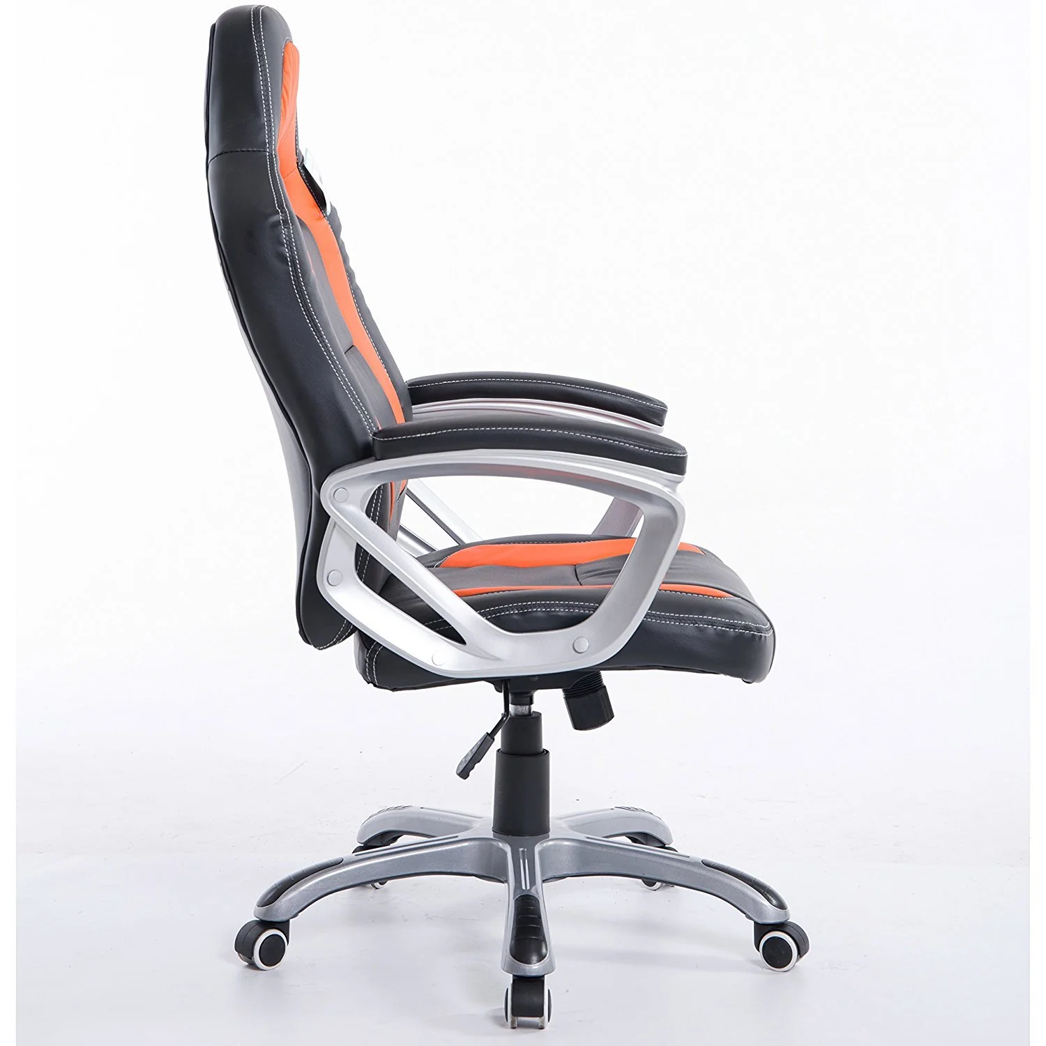 Gaming Racing Sport Swivel Office Chair in Black & Orange - Image 4