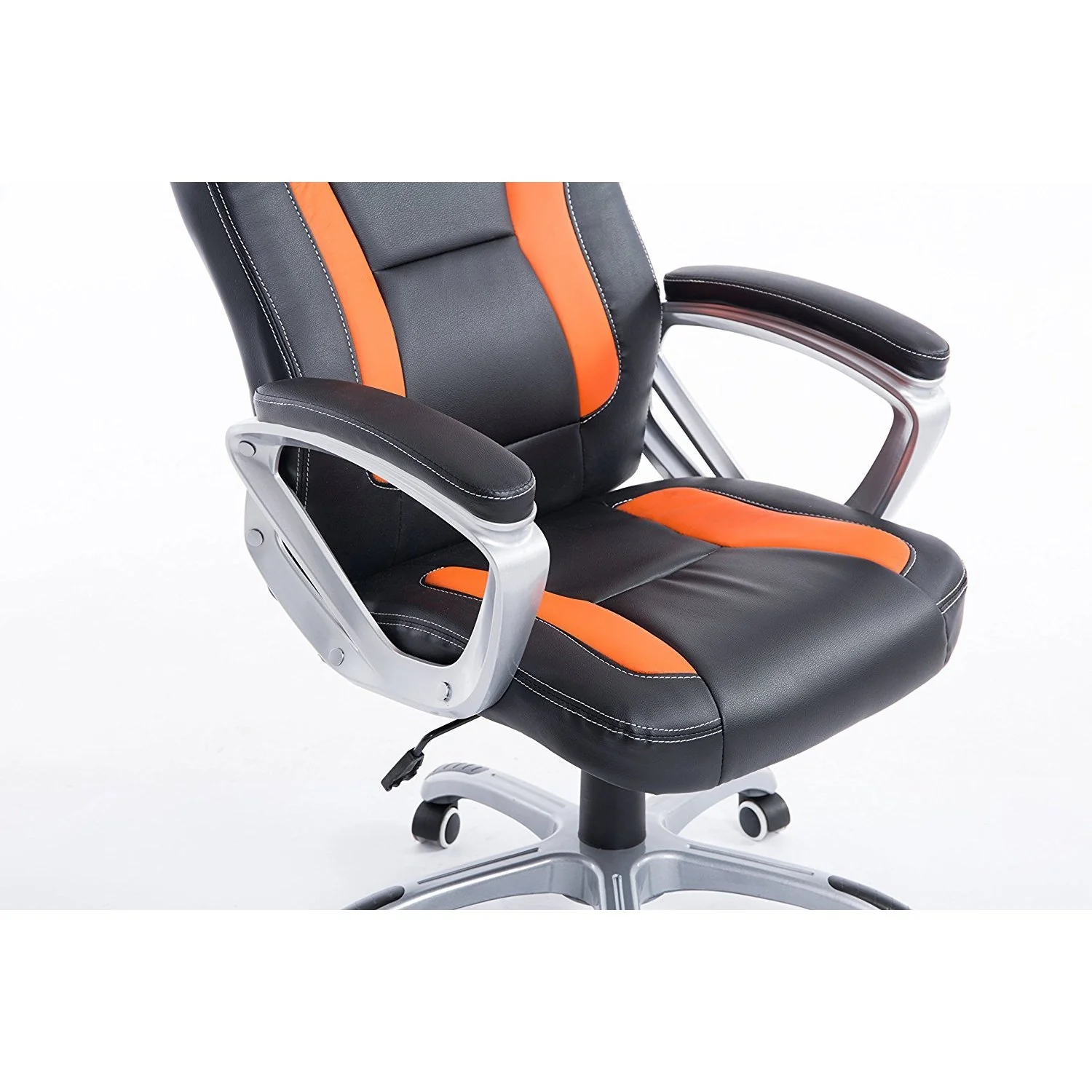 Gaming Racing Sport Swivel Office Chair in Black & Orange - Image 6