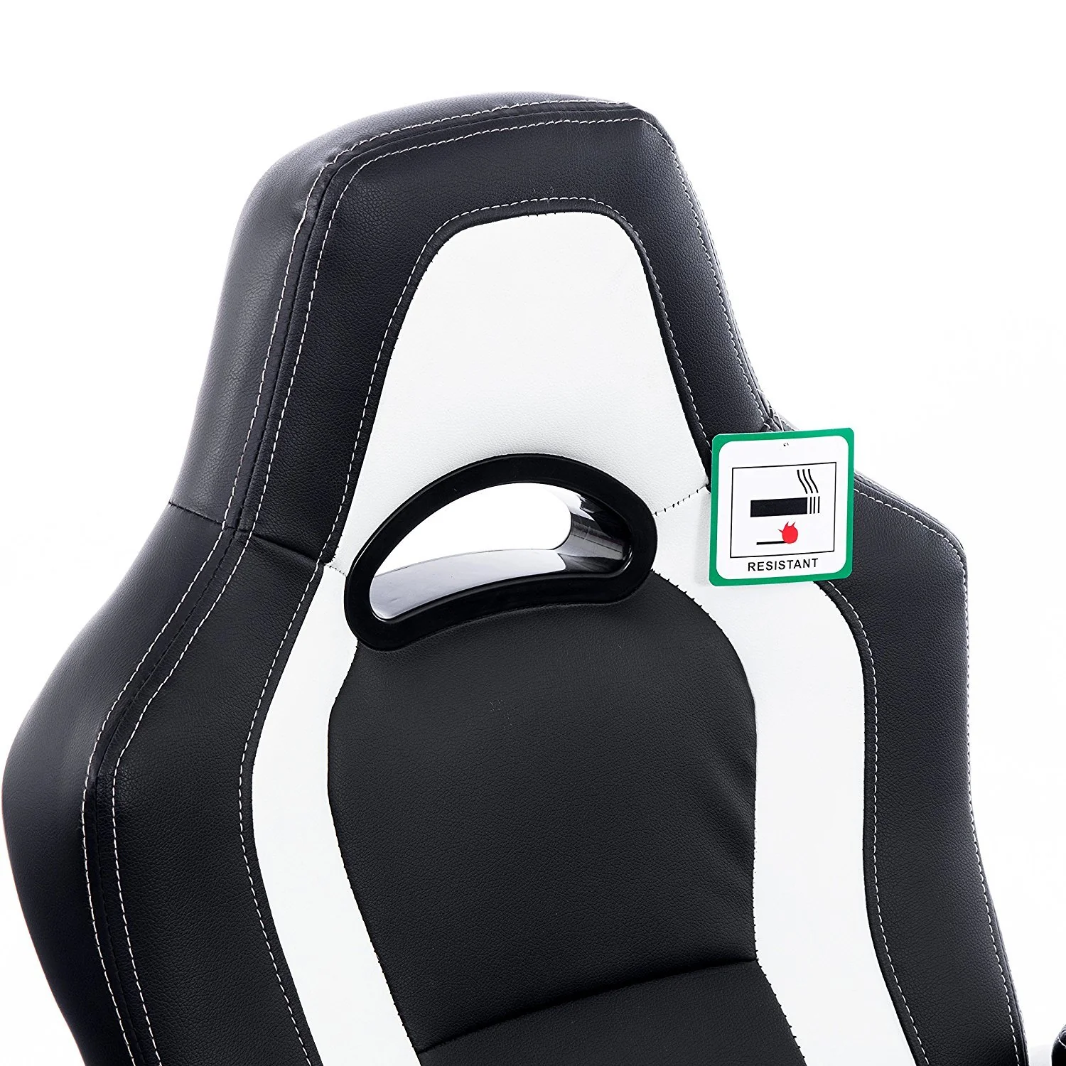 DaAls Racing Sport Swivel Office Chair in Black & White - Image 7