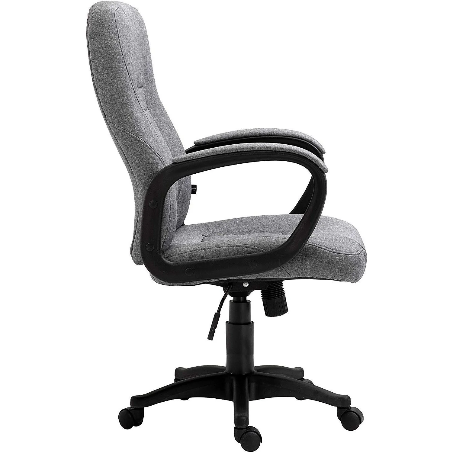 Swivel Office Desk Chair MO19 Grey Fabric - Image 4