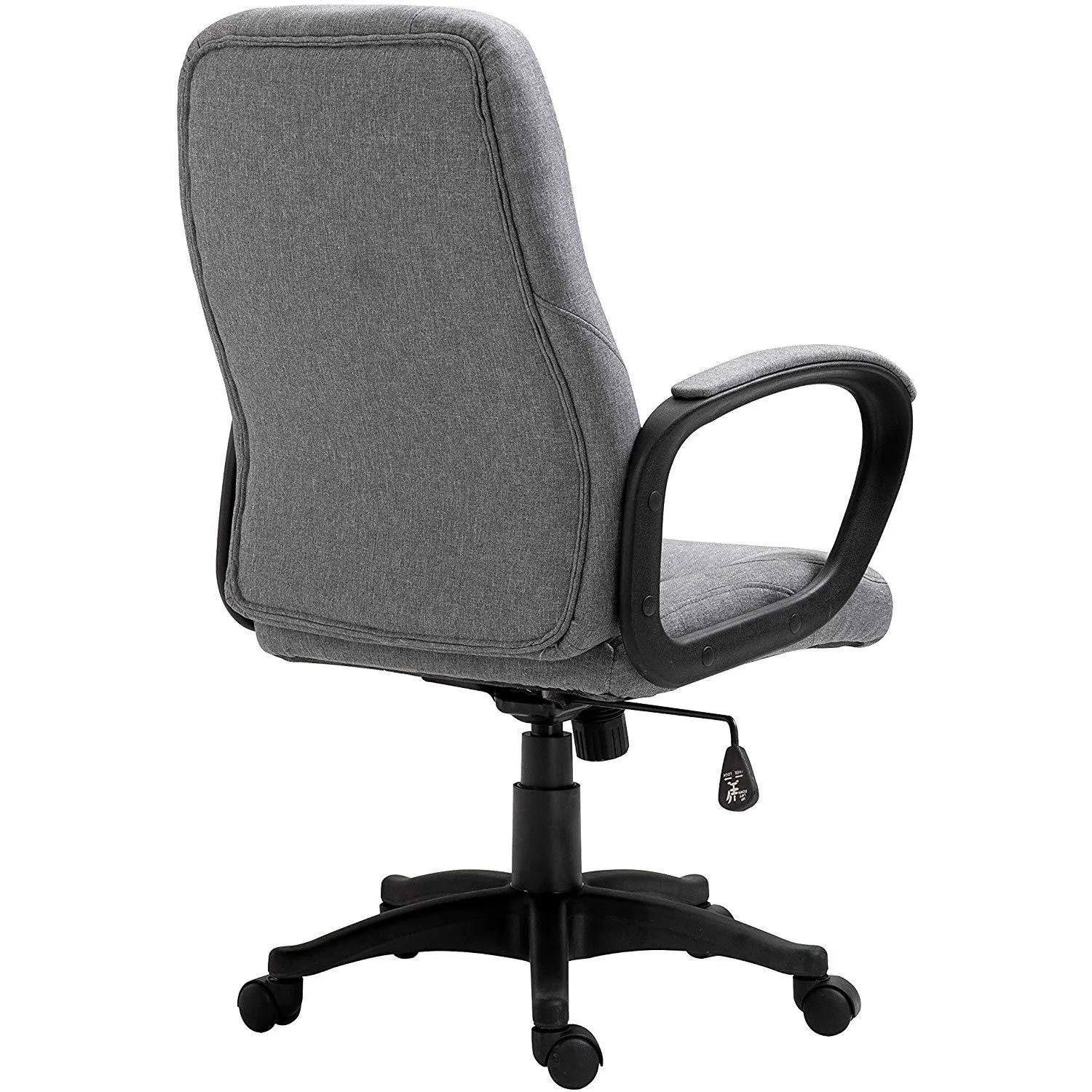 Swivel Office Desk Chair MO19 Grey Fabric - Image 6