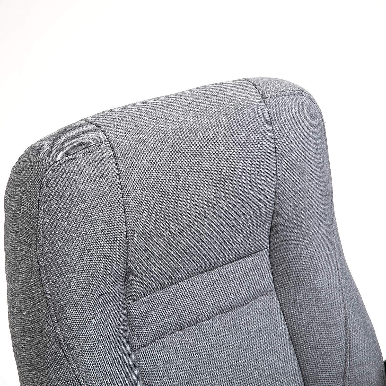 Swivel Office Desk Chair MO19 Grey Fabric - Image 9