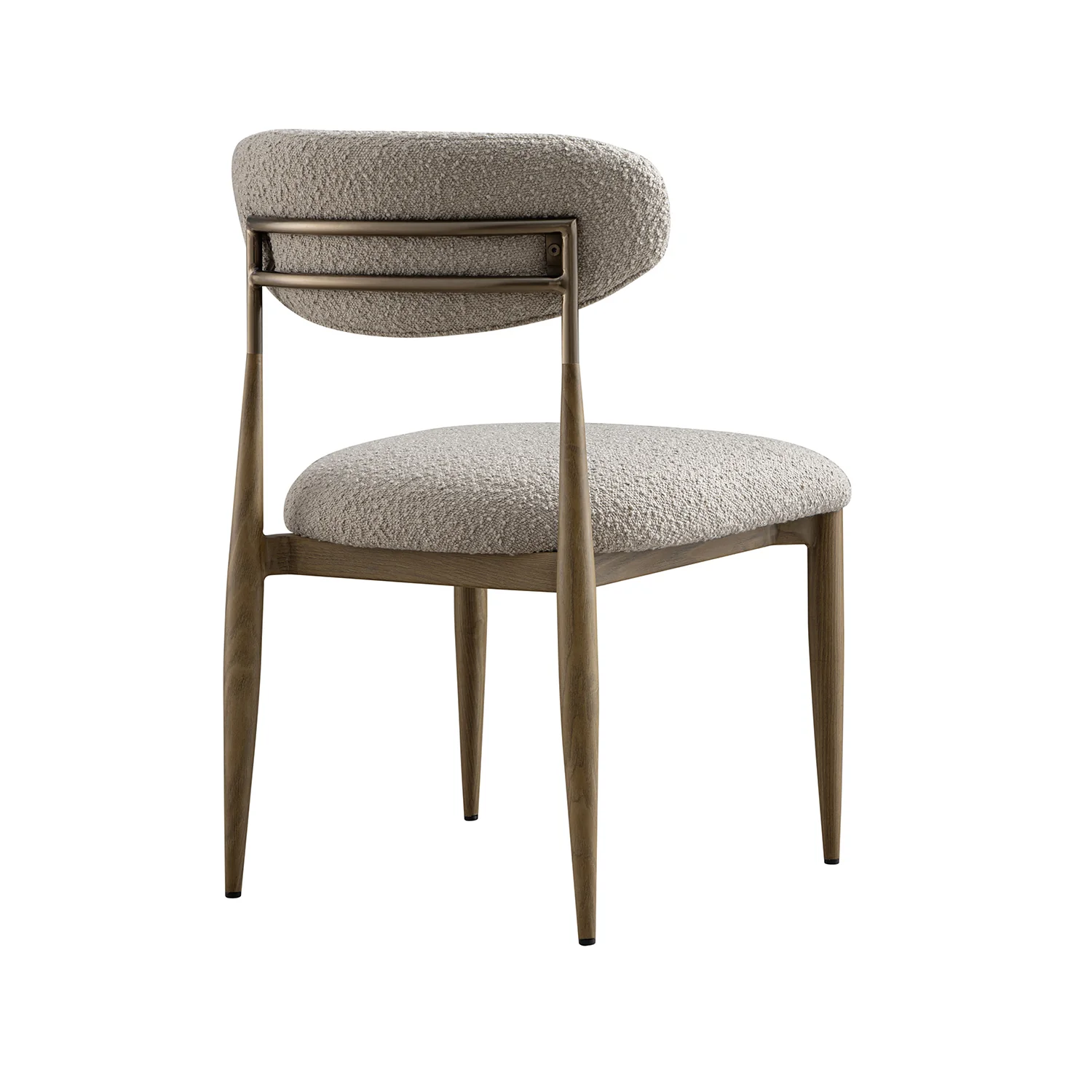 Dagmar Set of 2 Dining Chairs, Light Taupe Boucle | Silver Oak Frame - Image 13