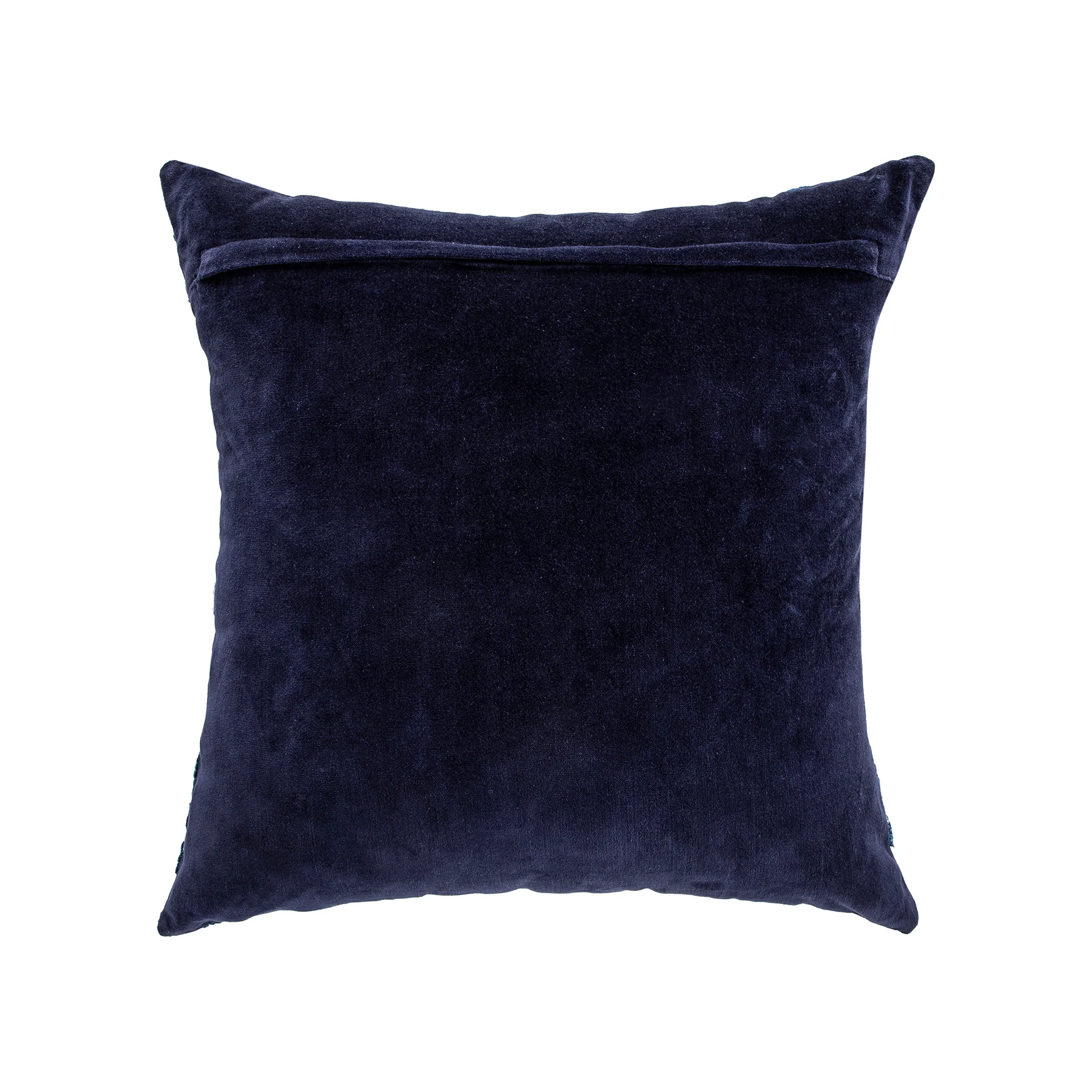 Damask Sapphire Wool Embroidered Cushion - Image 4