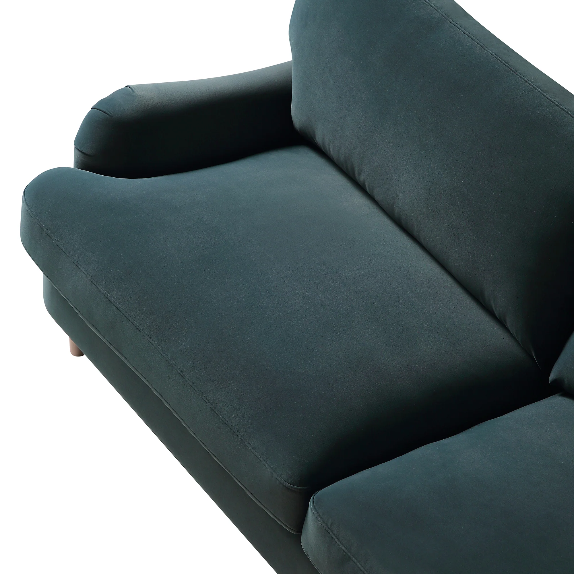 Daphnis Aegean Blue Velvet Sofa, 3-Seater - Image 13