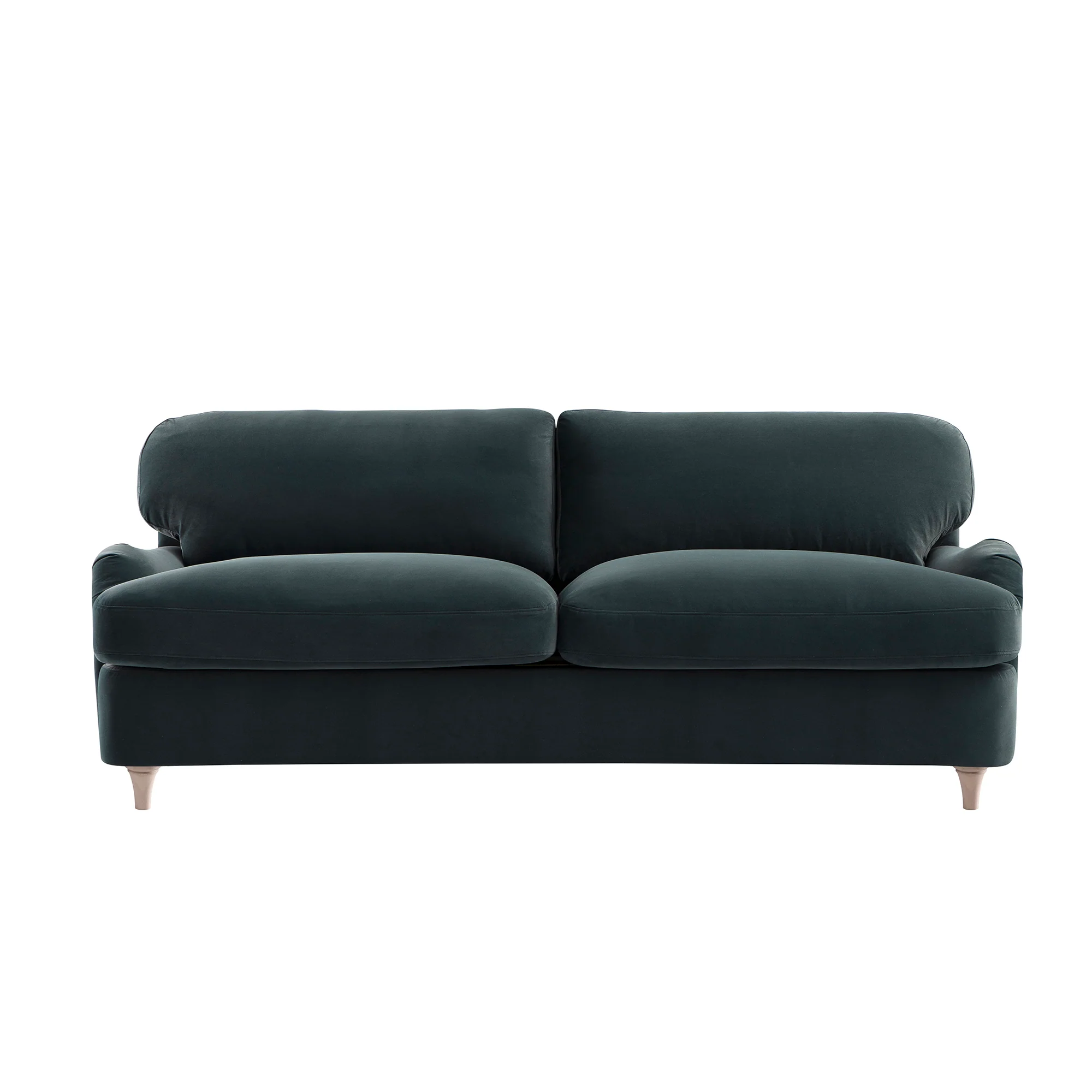 Daphnis Aegean Blue Velvet Sofa Bed, Large 3-Seater - Image 8