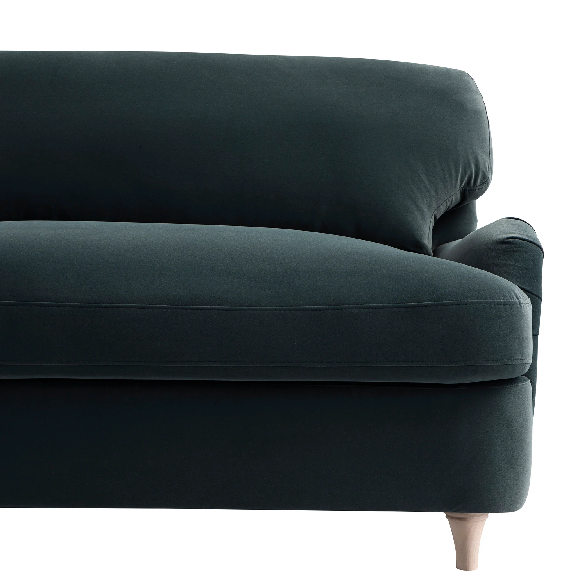 Daphnis Aegean Blue Velvet Sofa Bed, Loveseat - Image 18