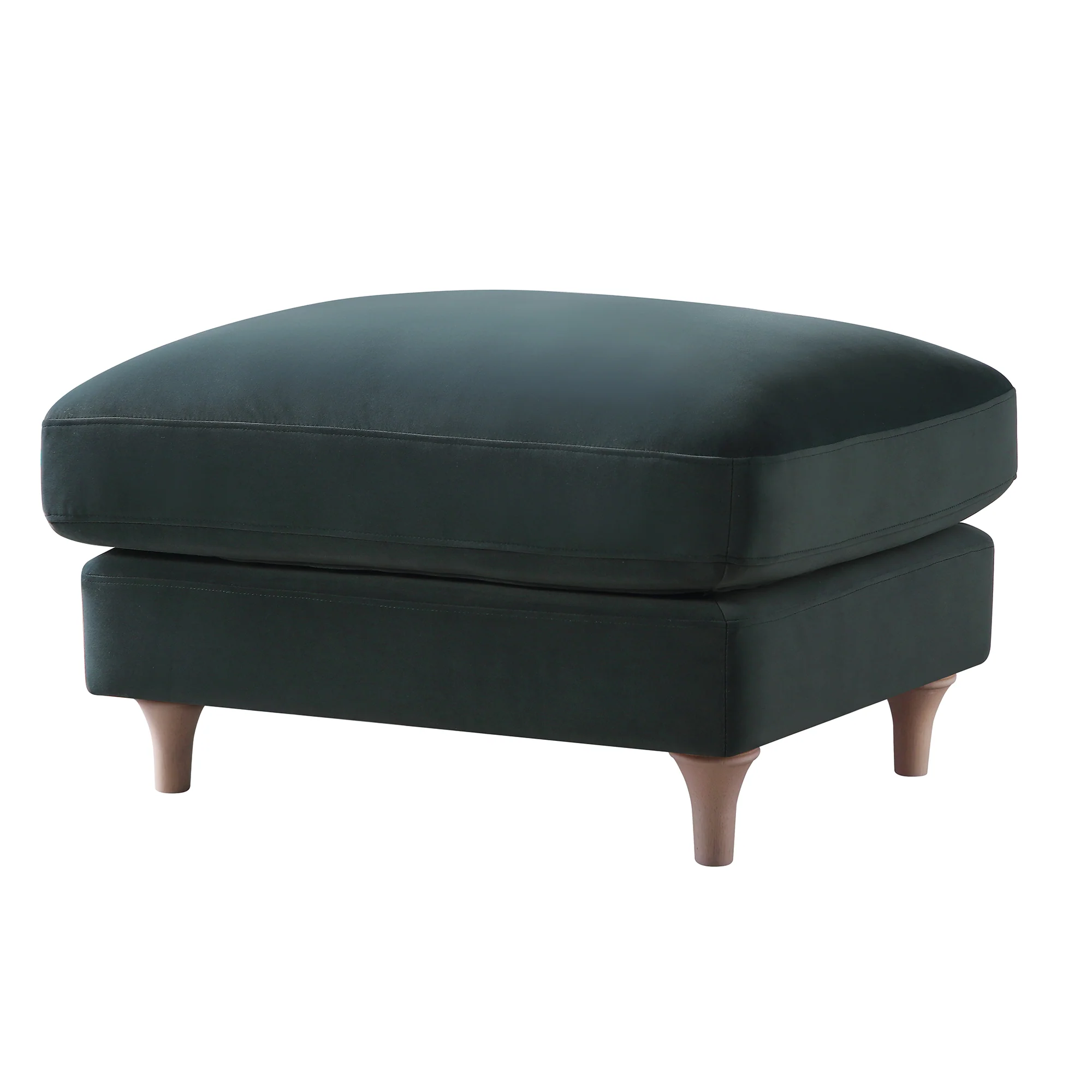 Daphnis Aegean Blue Velvet Sofa, Footstool - Image 6