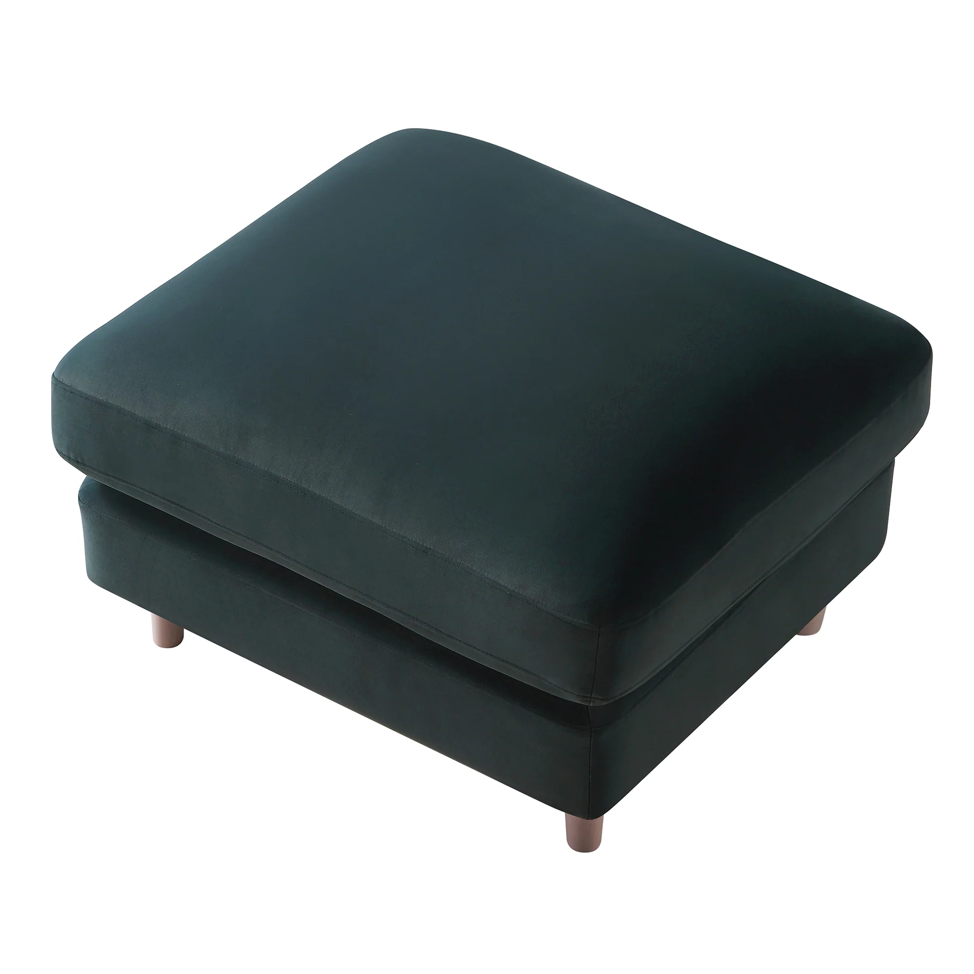Daphnis Aegean Blue Velvet Sofa, Footstool - Image 8