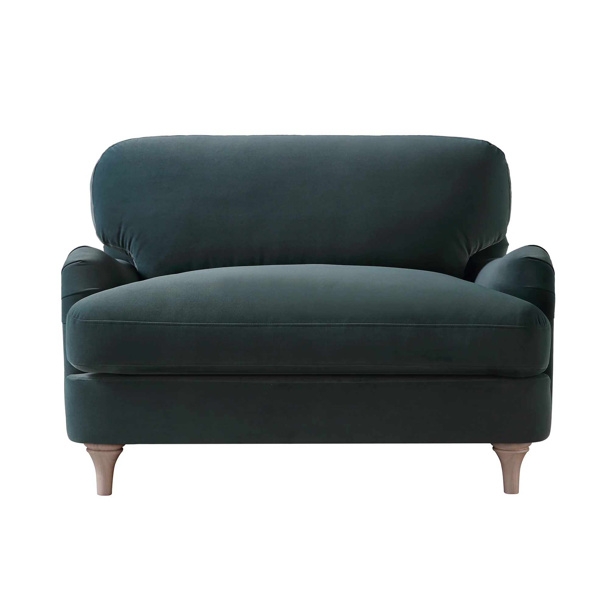 Daphnis Aegean Blue Velvet Sofa, Loveseat - Image 4